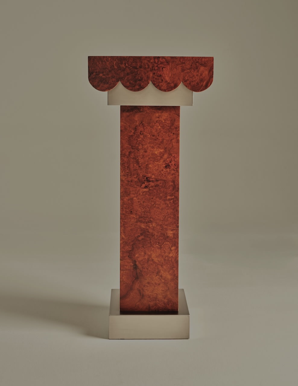 Dione Pedestal by Animate Objects | The Oblist — handcrafted wood, warm tones