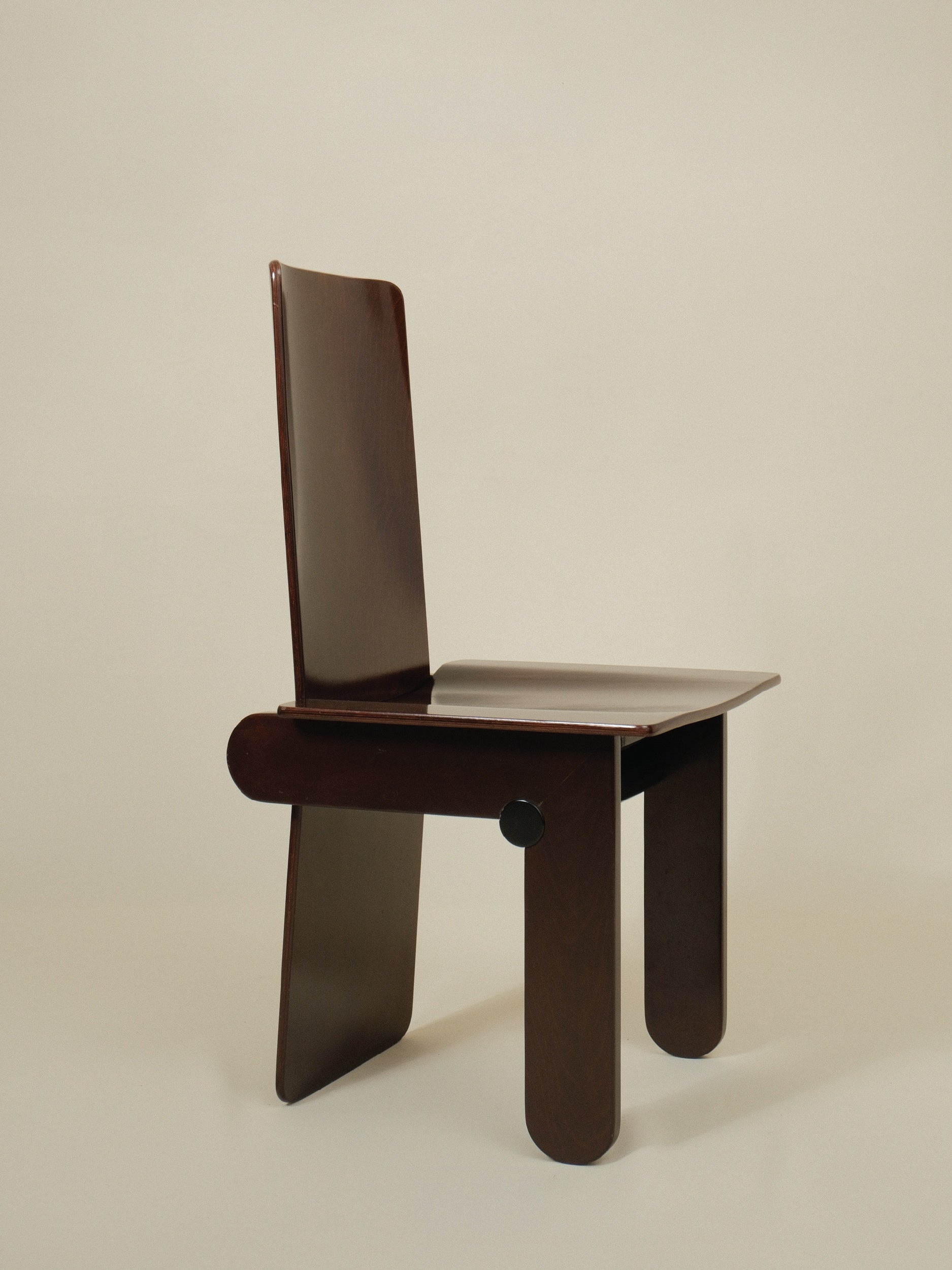 Carlo Scarpa Set of 4 Dining Wood Chairs by Truffe Studio | The Oblist