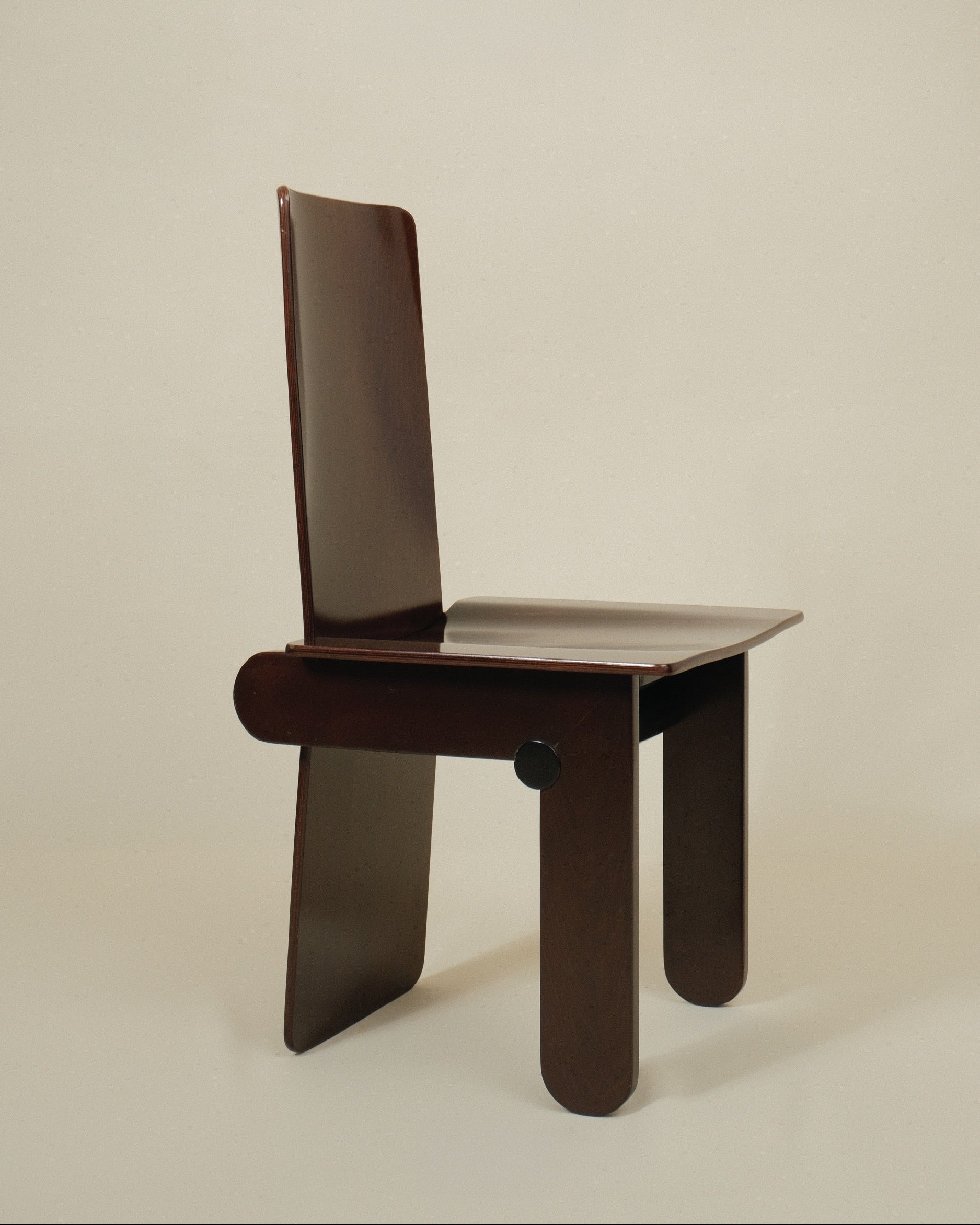 Carlo Scarpa Set of 4 Dining Wood Chairs by Truffe Studio | The Oblist