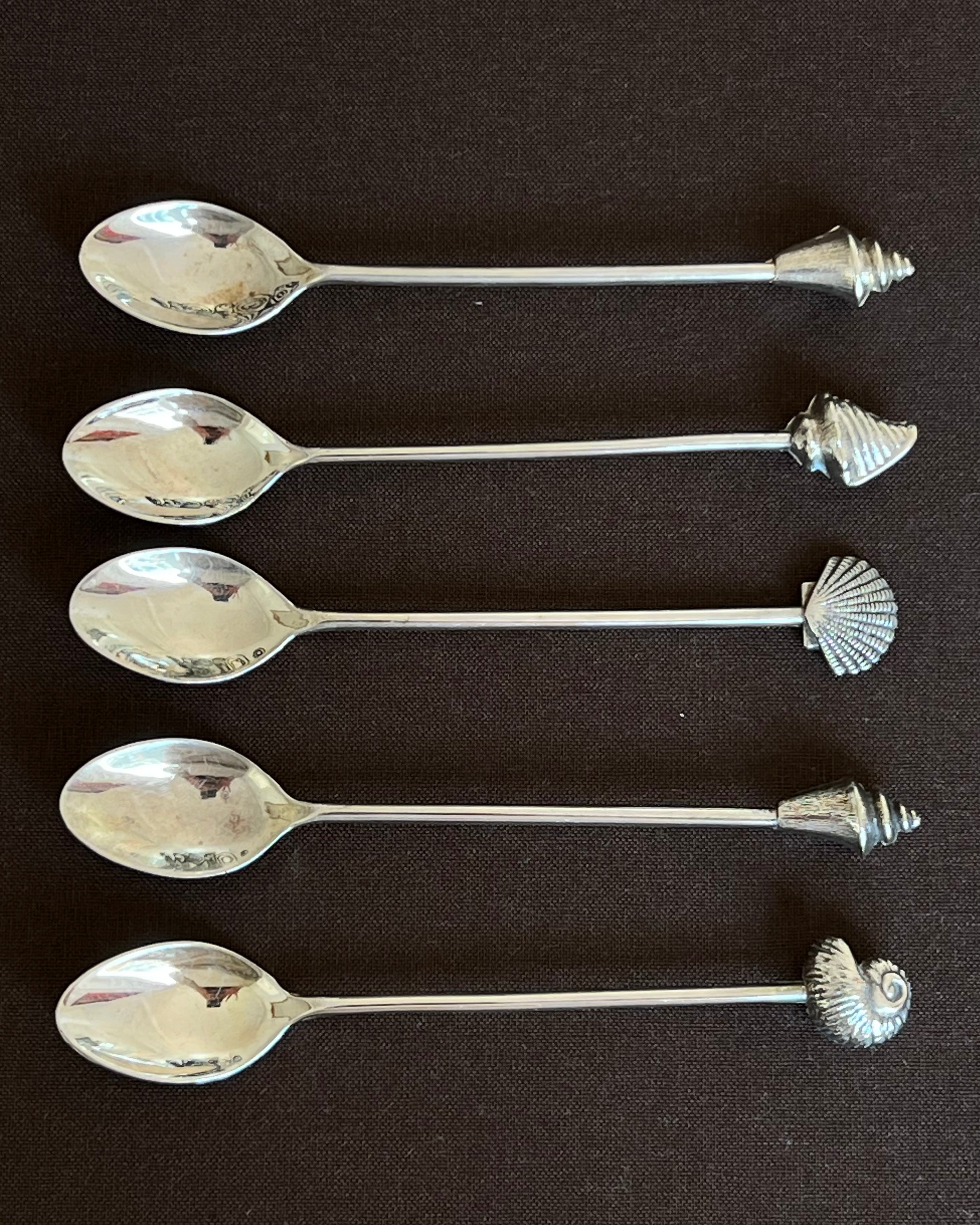 Silver Plated Shell Dessert Spoons by Manushi | The Oblist