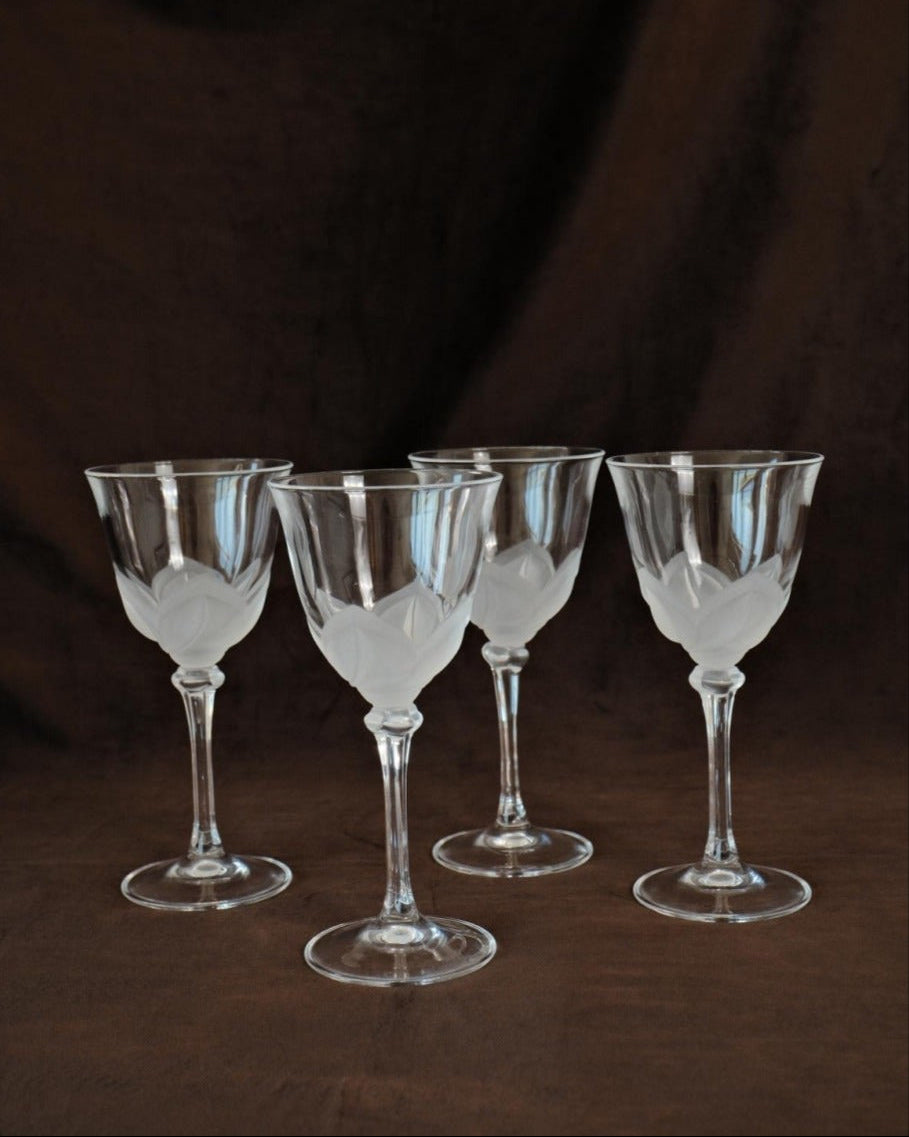 Glass and Crystal Wine Glasses - Set of 4 — lifestyle setting