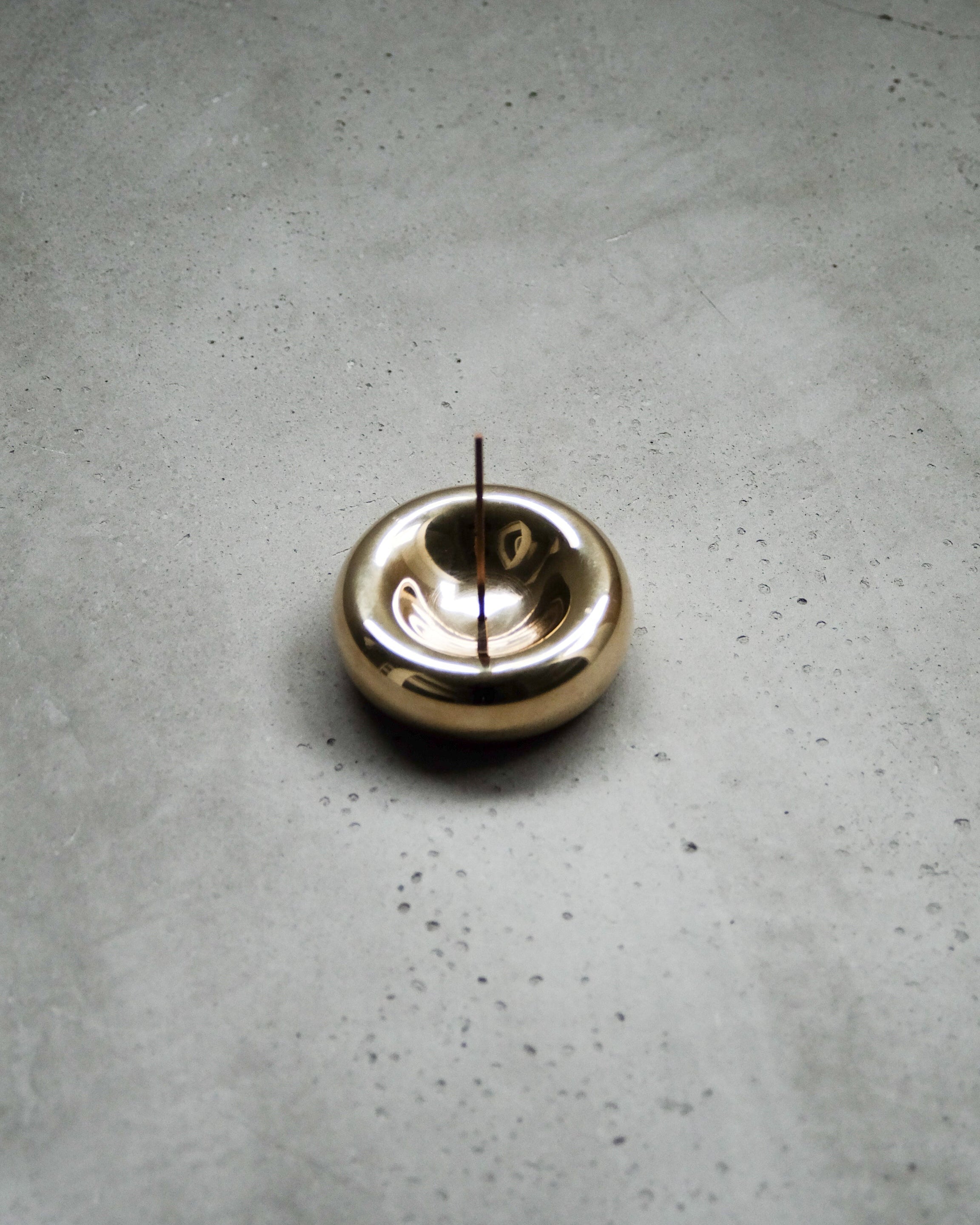 BASIN Incense Holder by Maha Alavi | The Oblist — polished brass material