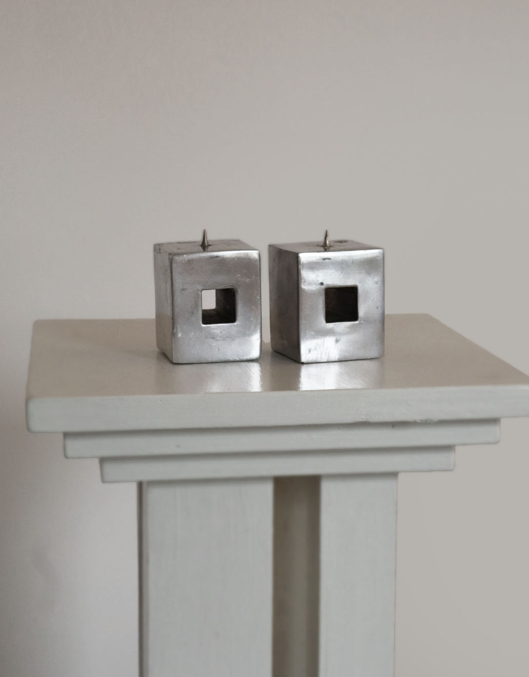Cube candlestick holders by Porter Studio | The Oblist