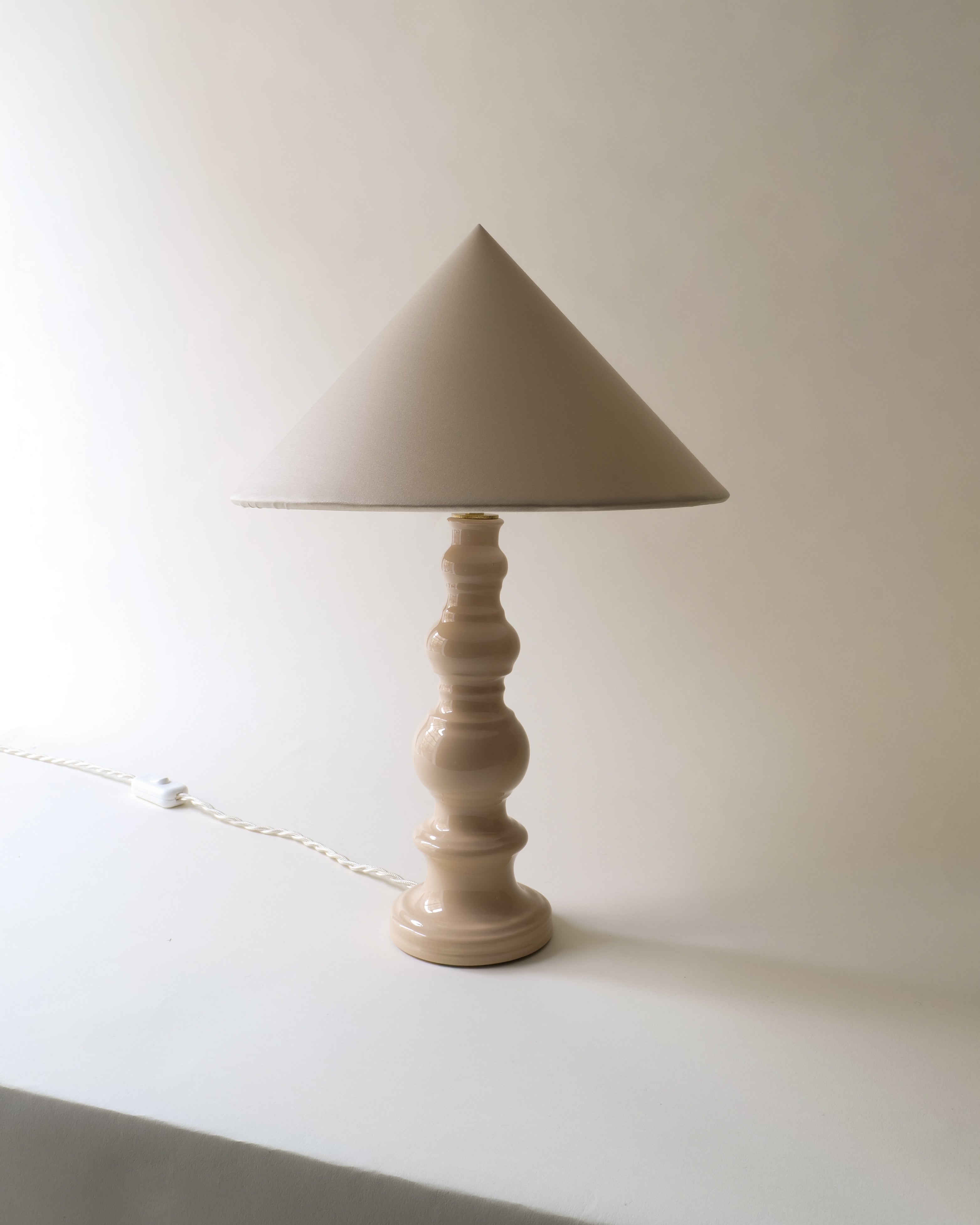 Sculptural Slender Ceramic Table Lamp