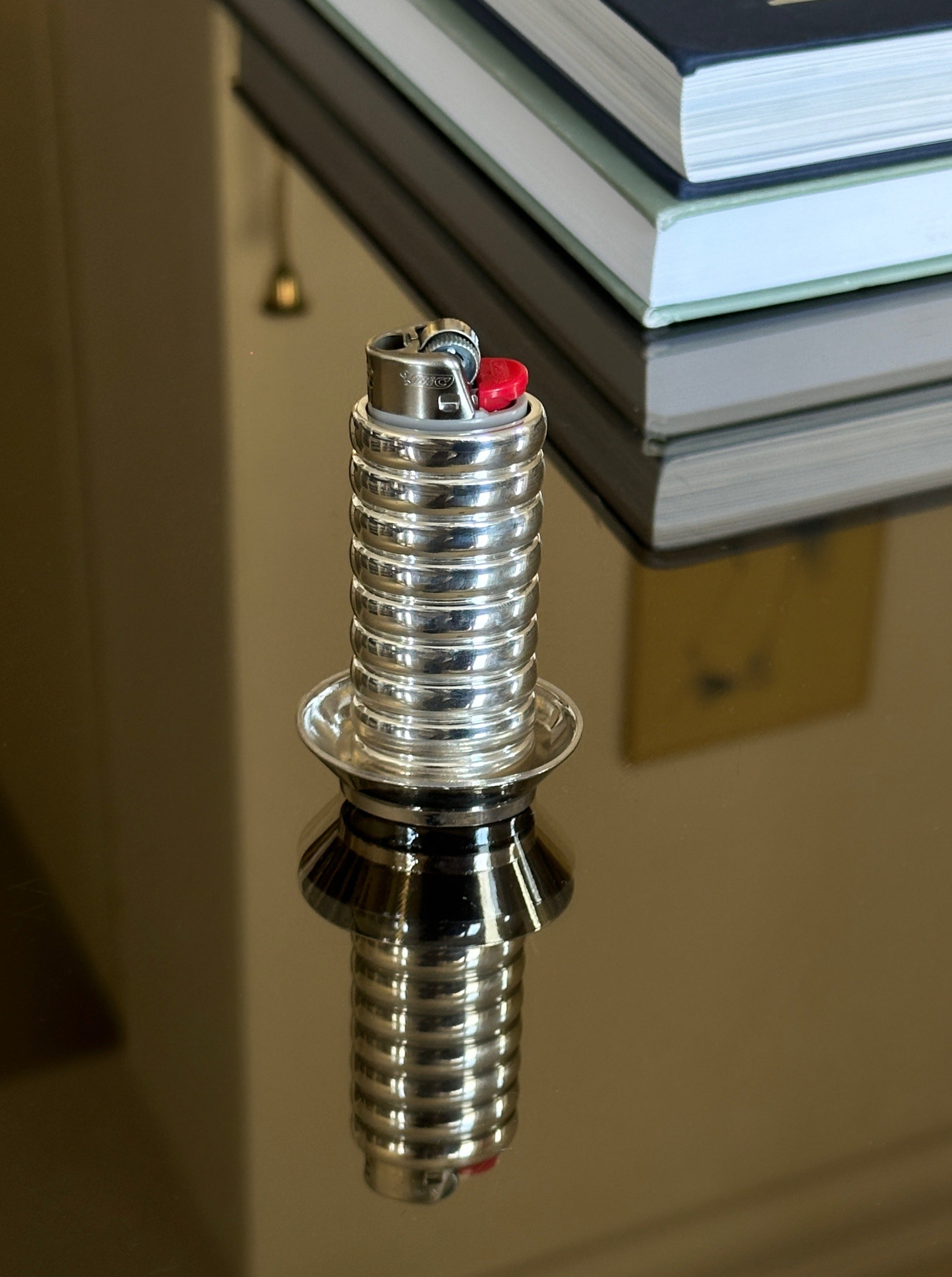 Gio Lighter Holder by FRY POWERS | The Oblist — stainless steel, modern design