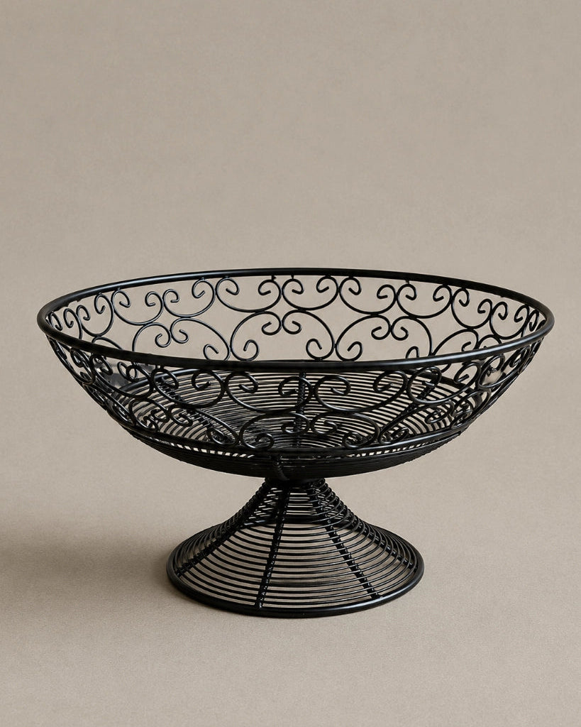 1980s German Vintage Metal Bowl — close-up