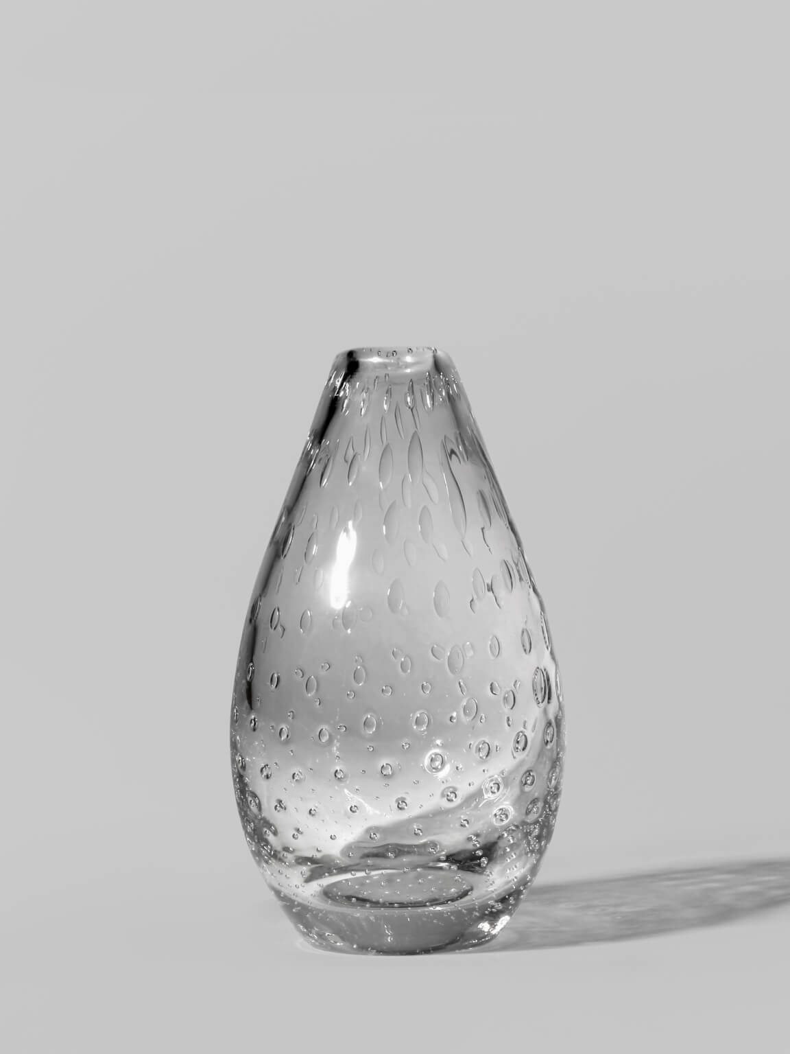 Hirschberg Crystal Teardrop Bubbles Vase, 1960, Germany by Vintage Stories | The Oblist