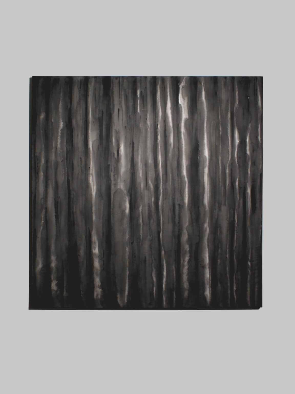Vertical Organic Lines In Black And White By Karina Savonenko, 120x120cm by Vintage Stories | The Oblist