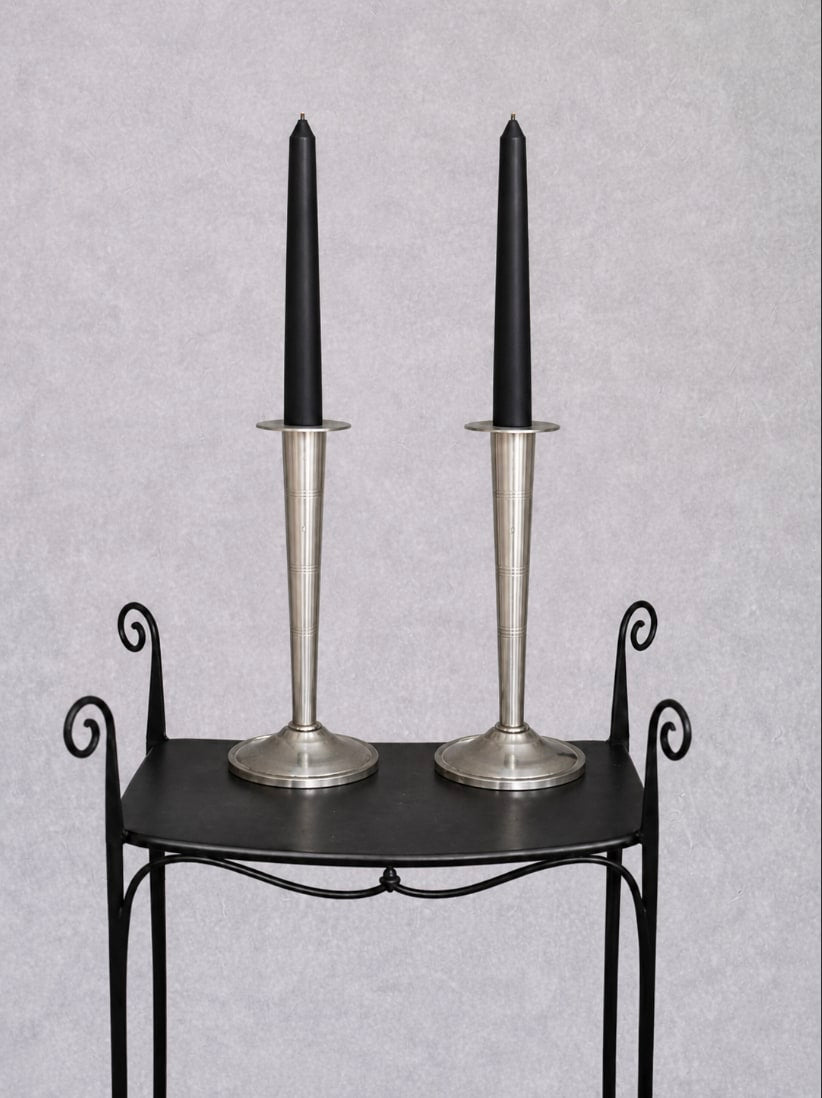 Vintage Candle Holders in Chrome - Dutch Collection by Blisse | The Oblist
