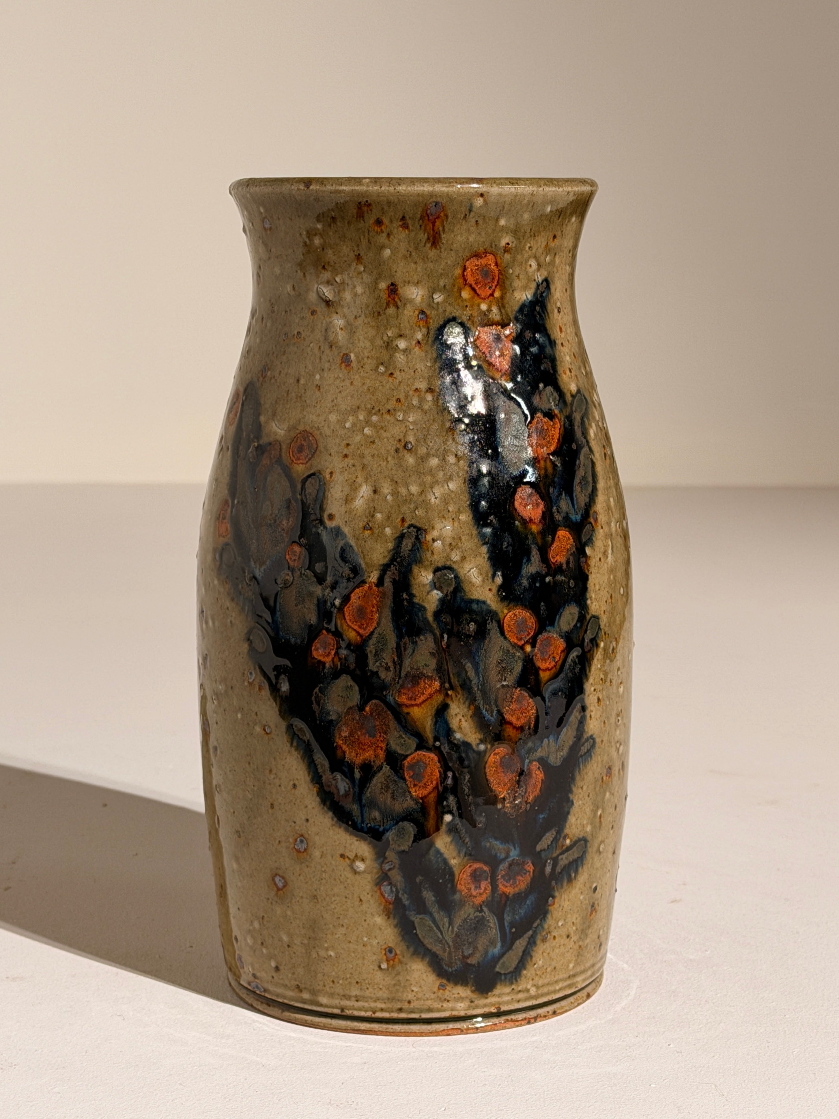 Large Glazed Stoneware Vase by Poterie de la Gauche, 1970 | The Oblist — handcrafted earthy tones