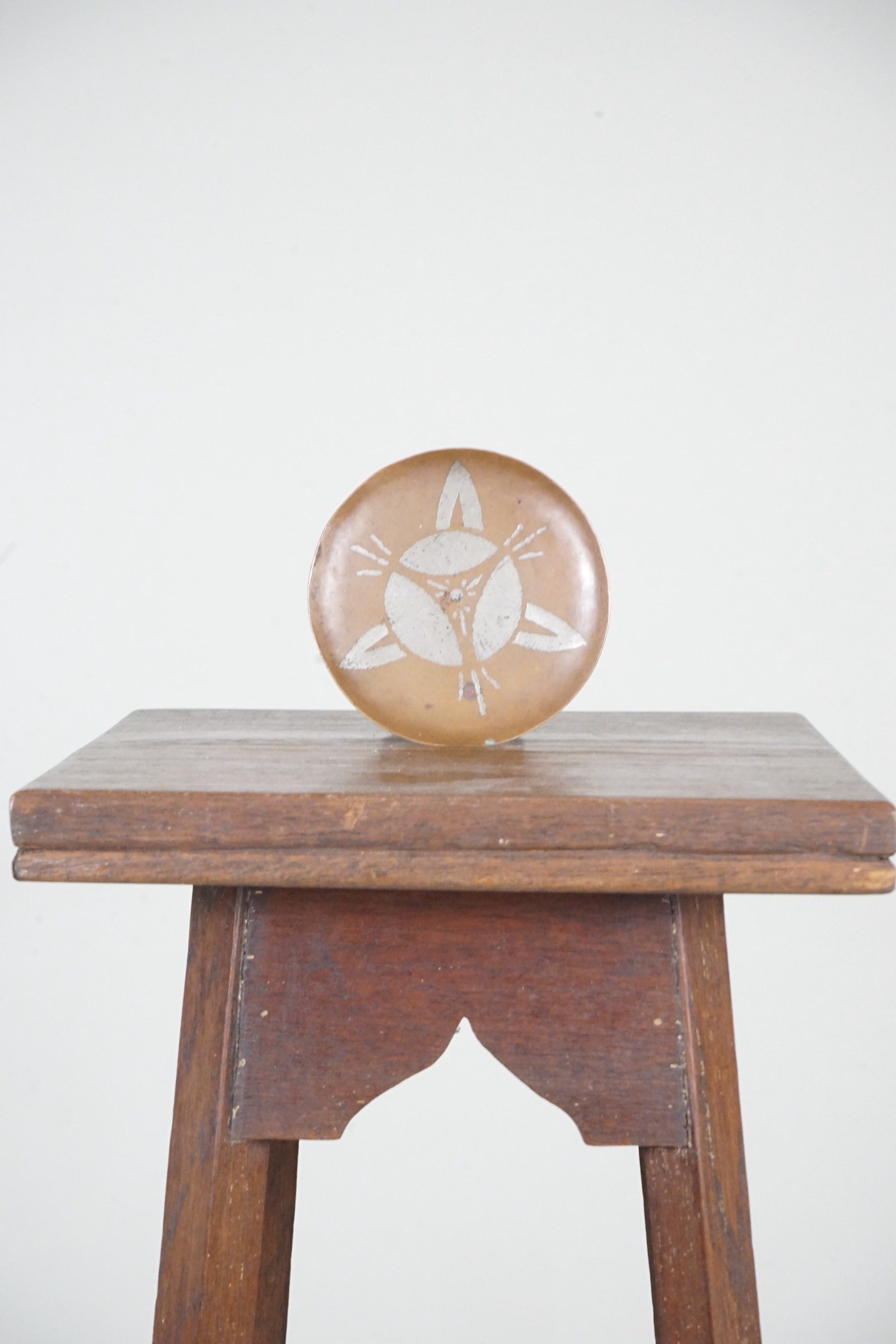 Hammered Dinanderie Dish — Gaston Bigard France, c.1920s by Myakin | The Oblist — handcrafted metal, warm tones