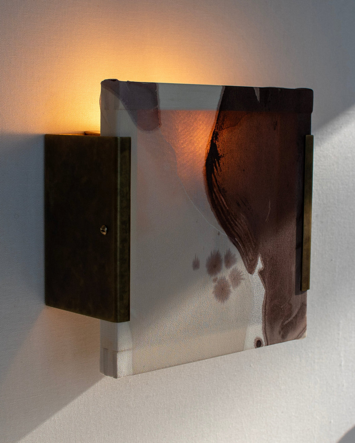 Hand-Painted Silk Instinct Sconce 11/12 — side angle