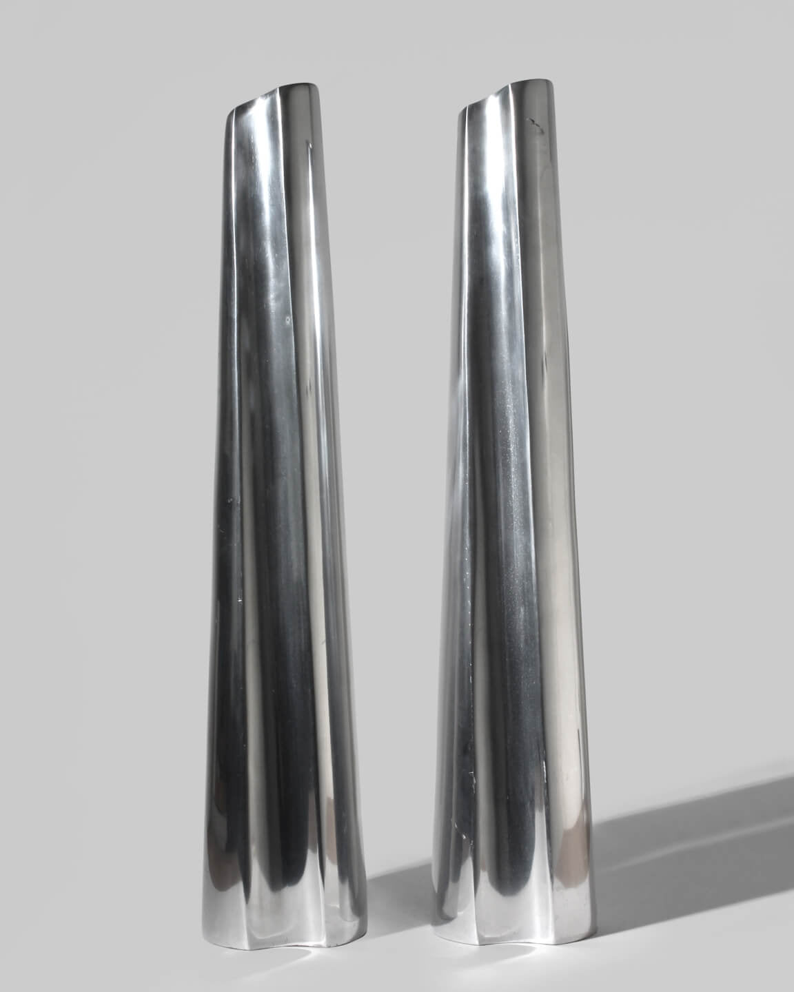 Contemporary Aluminum Extra Tall Vases Set by Vintage Stories | The Oblist