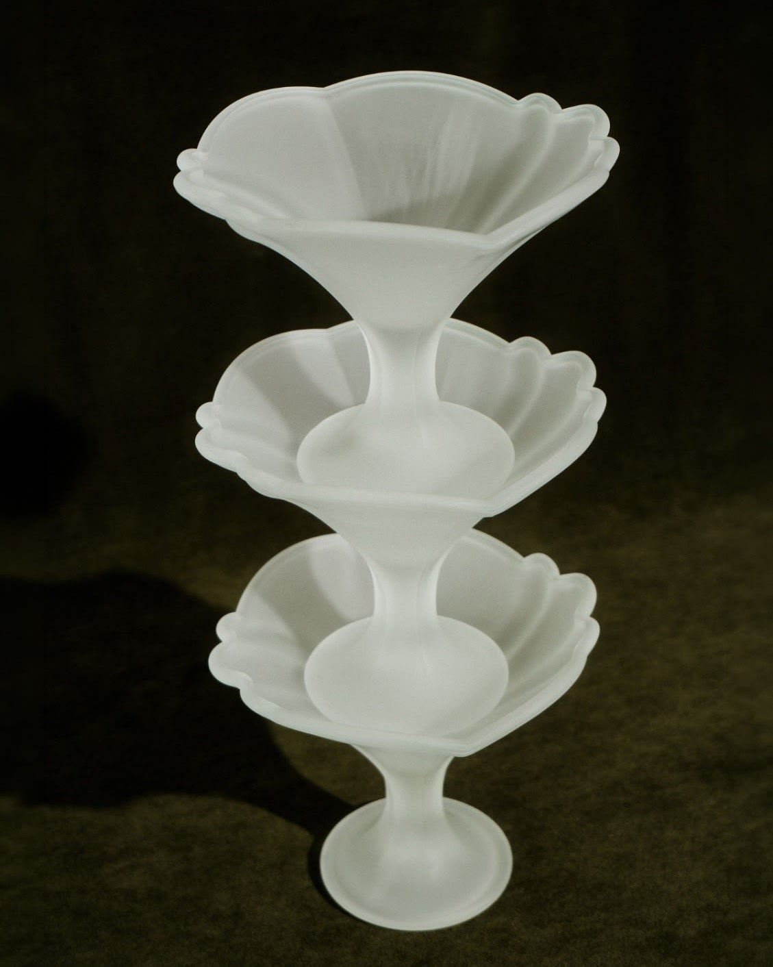 Set of 3 Italian Frosted Glass Dessert Cups by Truffe Studio | The Oblist