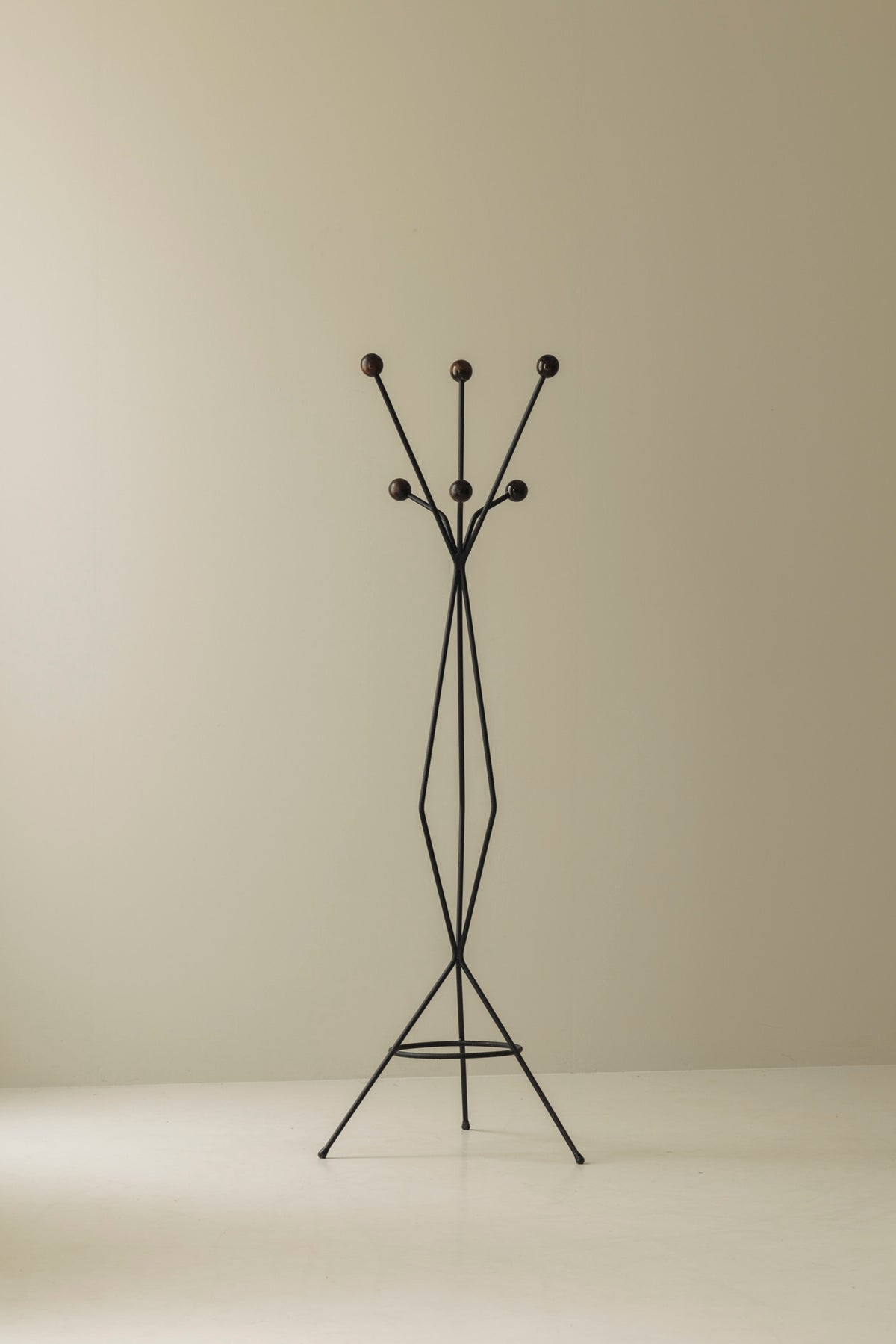 French Modernist Coat Stand, 1950s — detail view