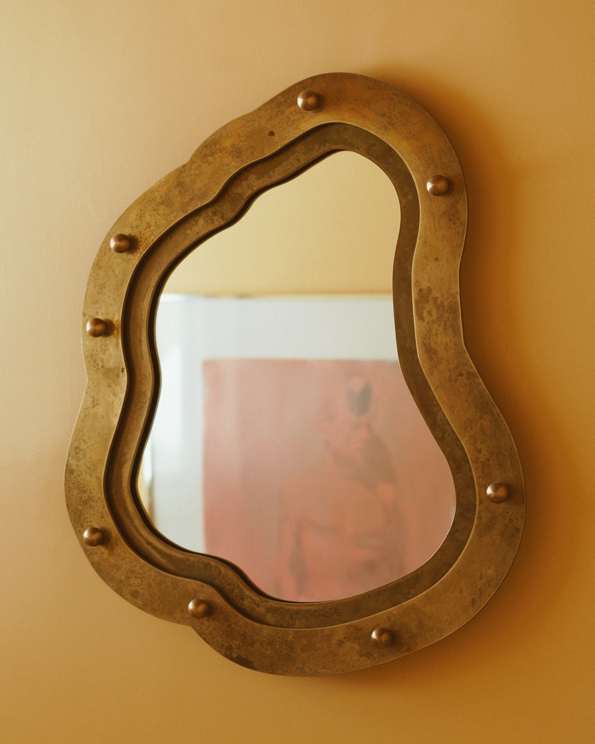 Organic Postmodern Brass Mirror - Large by LE CHATELIER | The Oblist