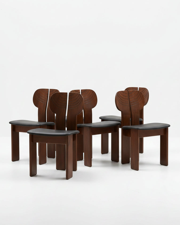 Africa Chair by Afra and Tobia Scarpa for Tacchini, Set of 6 — detail view