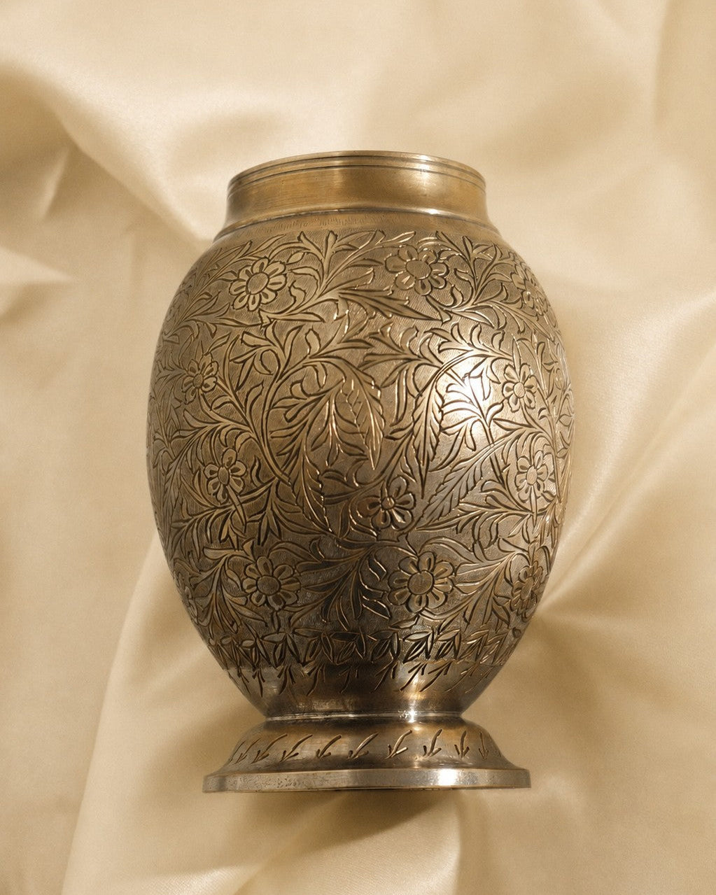 Vintage Engraved Metal Vase by Truffe Studio | The Oblist