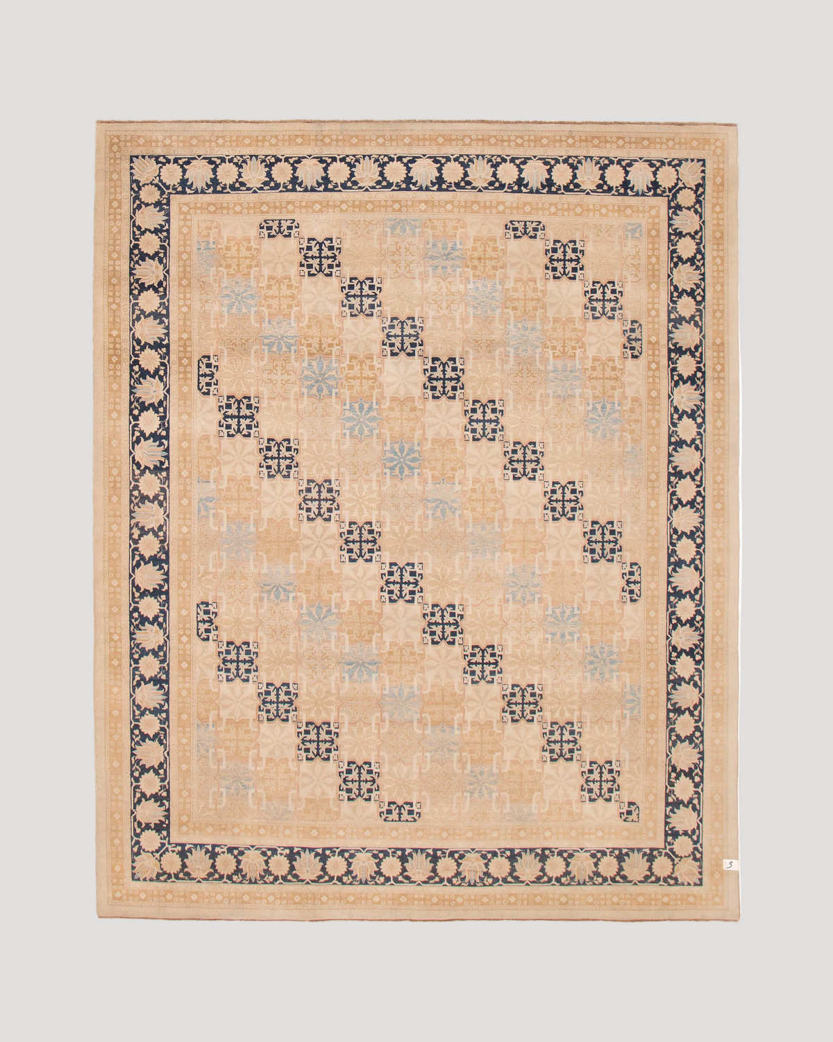 vintage rug in chamois 241 x 300 cm by catalog:three | The Oblist