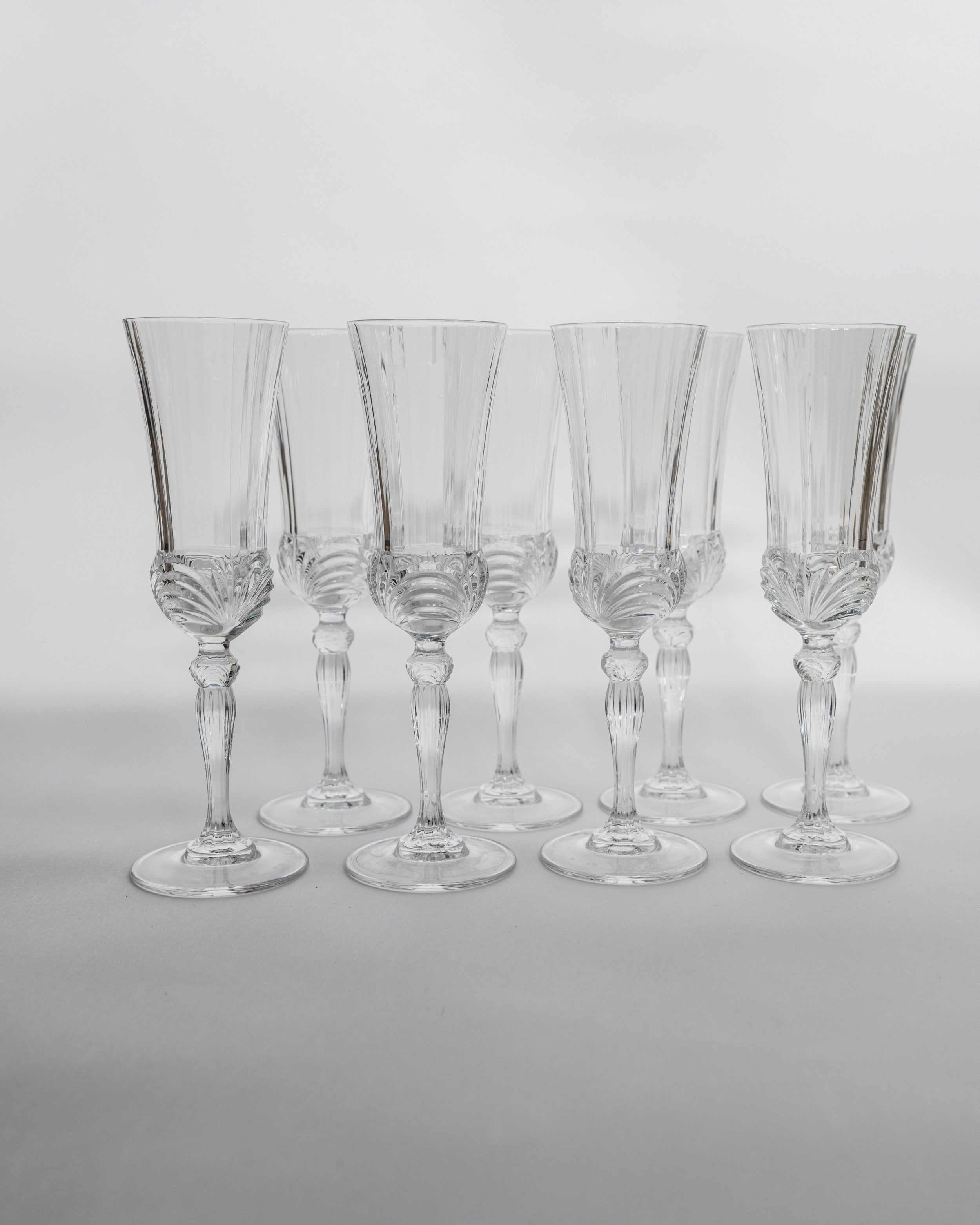Verres à Champagne en Cristal - Ensemble de 8, 1980s
