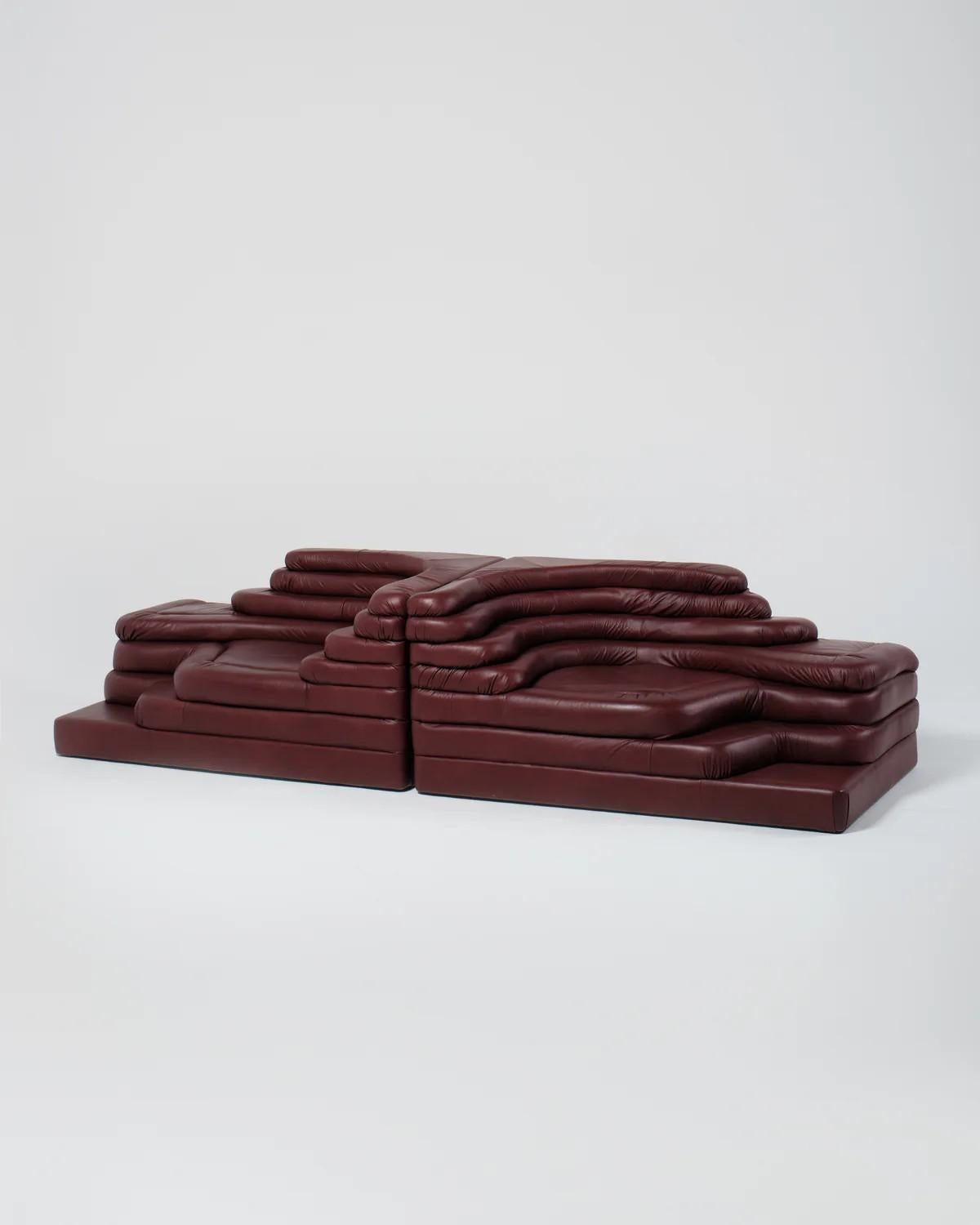 De Sede DS-1025/09 Terrazza by Ubald Klug – Dark Red Leather, 1970s by Galerie Boketto | The Oblist