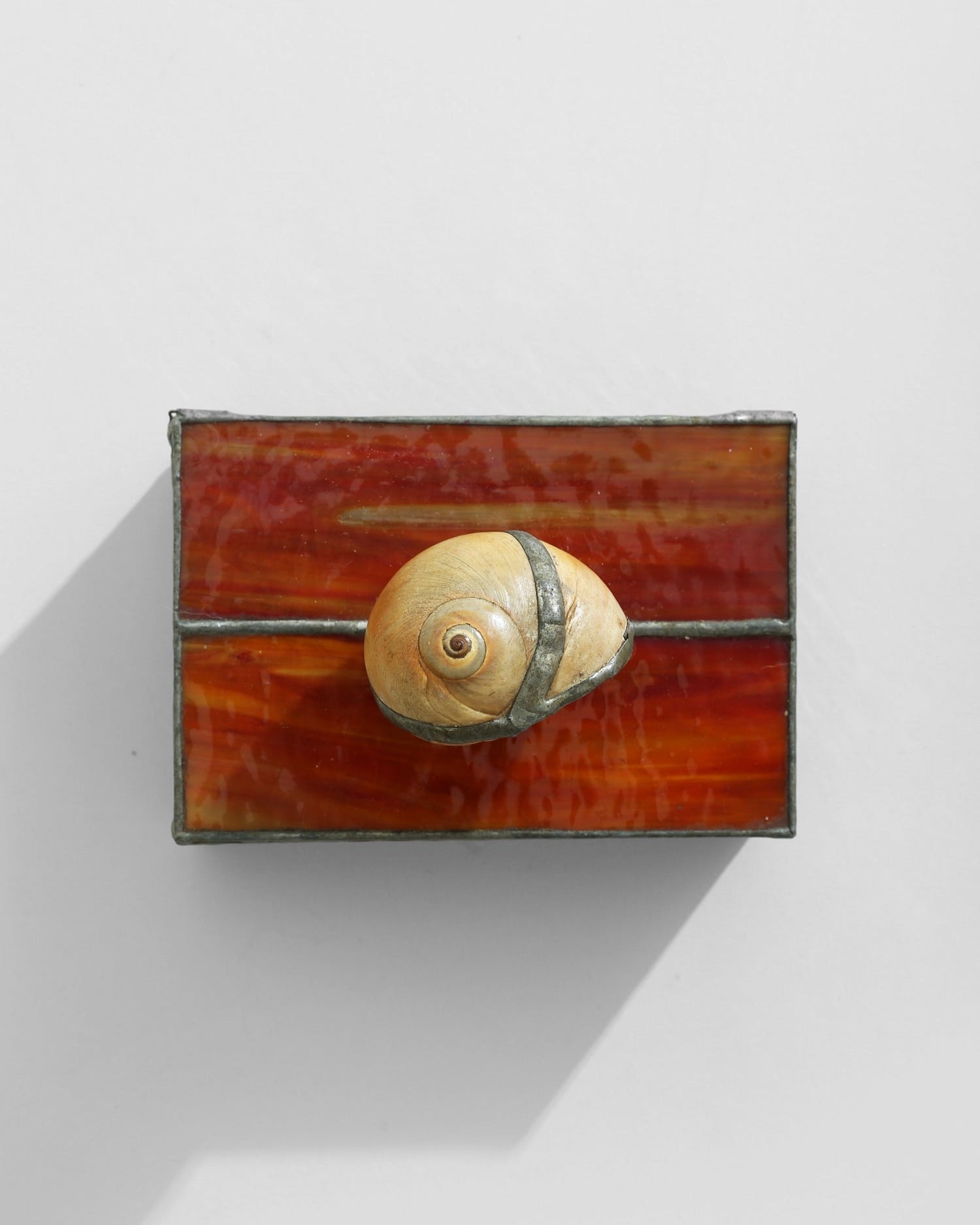 Spiral Shell Glass Jewelry Box by Villa | The Oblist — handcrafted glass, warm tones
