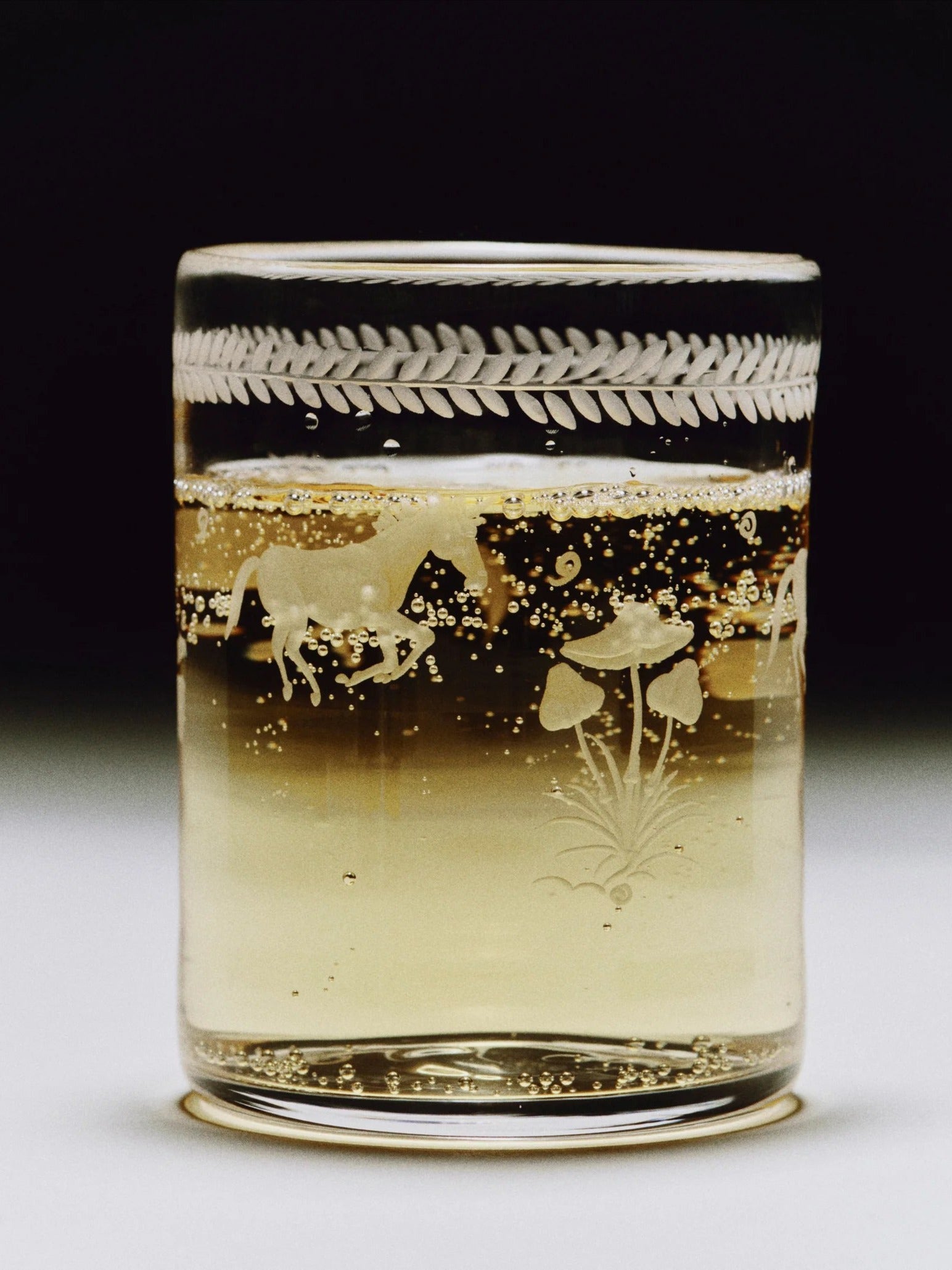 Barbro Water Glass - Set of four by Akua Objects | The Oblist — etched glass design