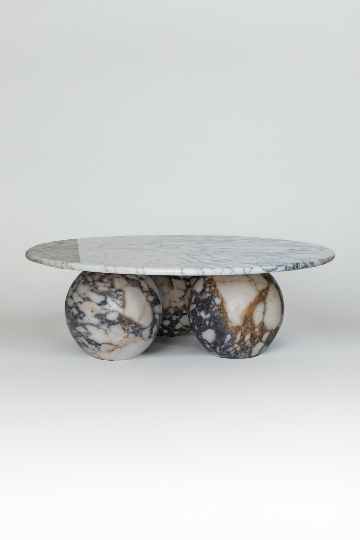 Sculptural Calacatta Viola Coffee Table by septembre studios | The Oblist