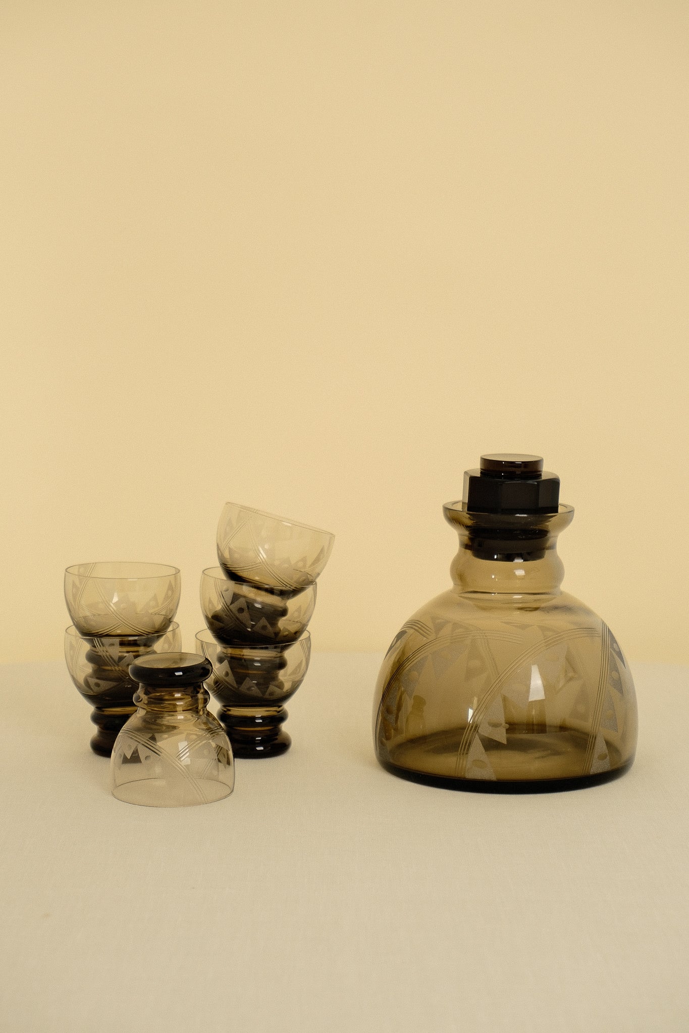 Smoked Glass Aperitif Set by Truffe Studio | The Oblist
