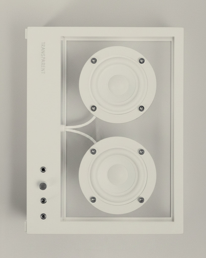 Small Transparent Speaker White - Bluetooth
