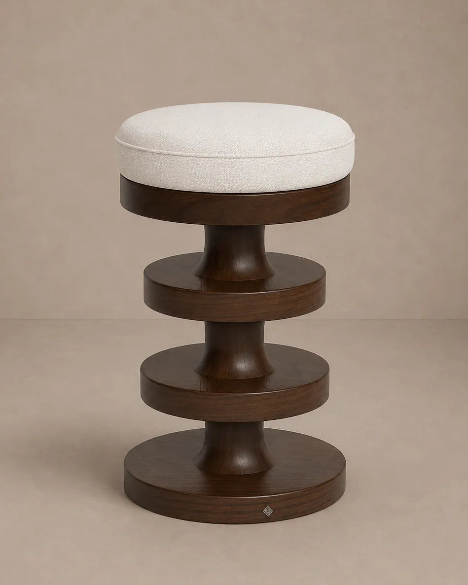 Adrian Bar Stool - Beige Linen by RIJD Interior | The Oblist