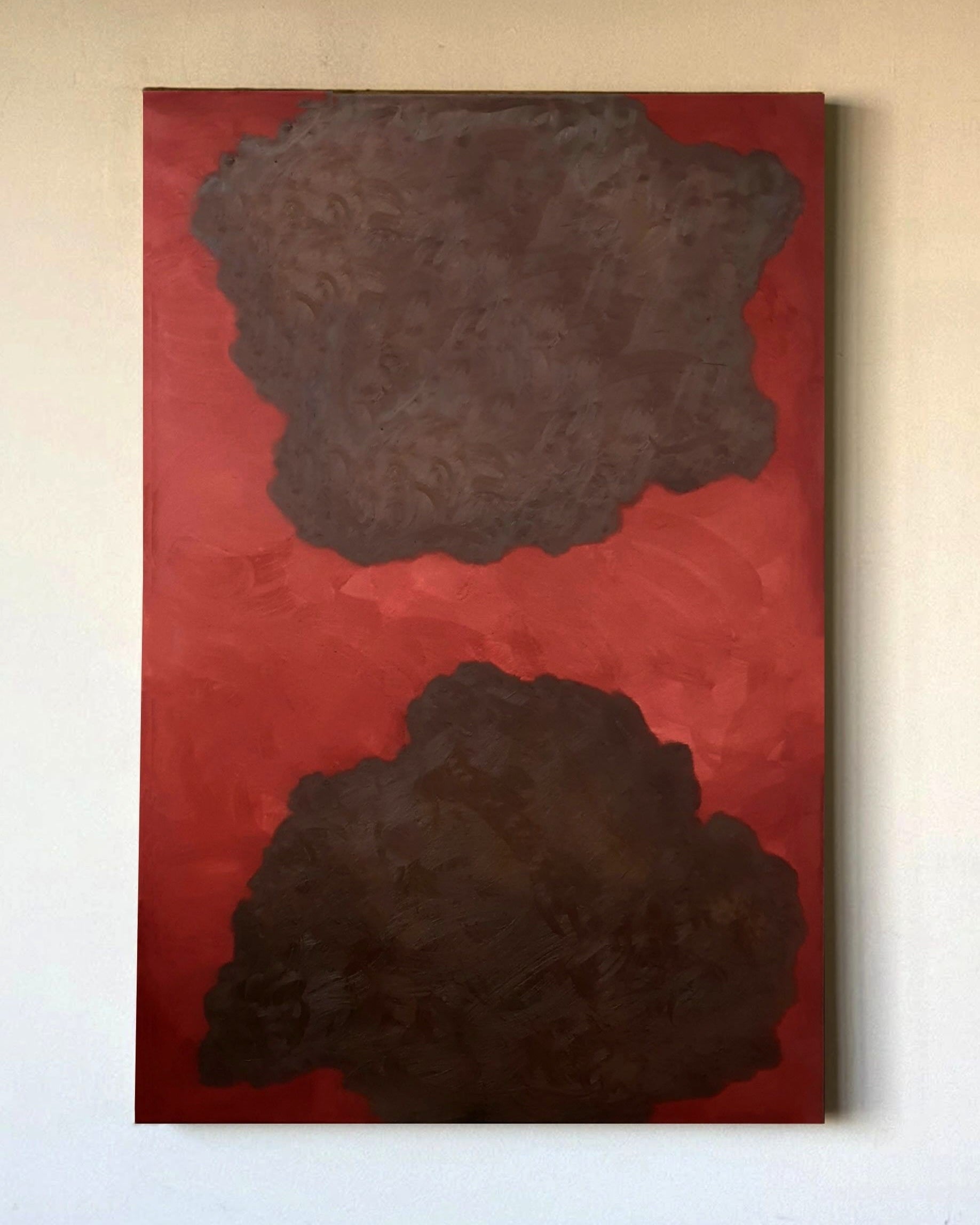'Baroque red' painting — detail view