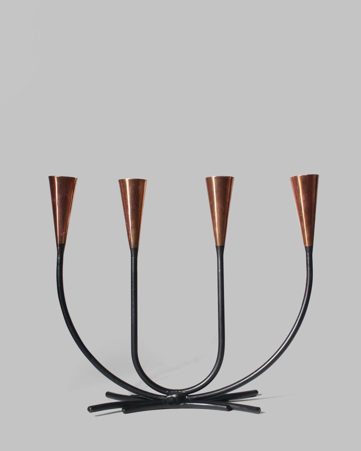 Gunnar Ander Mid-Century Copper Candelabrum For Ystad-Metall by Vintage Stories | The Oblist