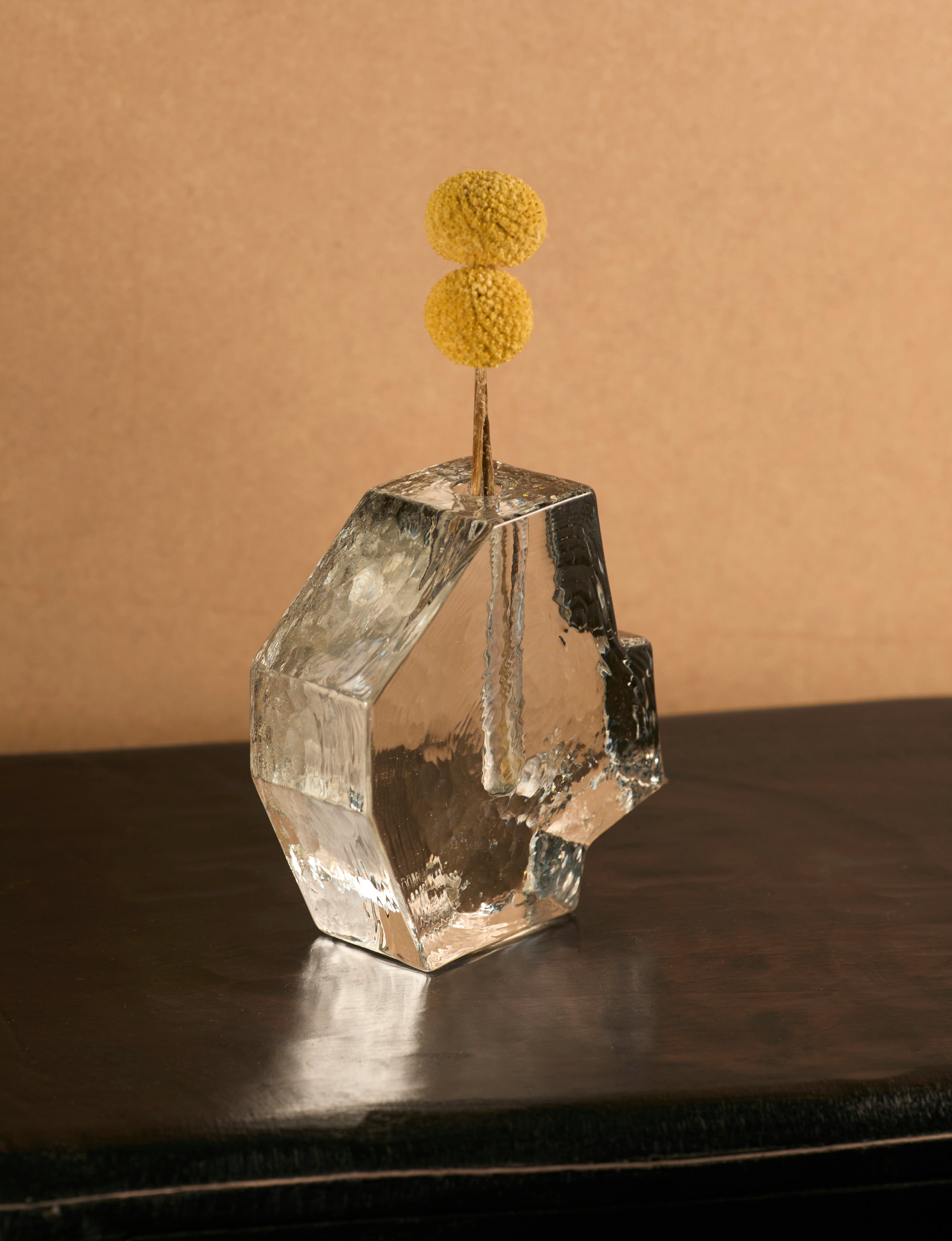 Vintage Scandinavian Clear Vase in Glass by DIG IN JAPAN | The Oblist — handcrafted clear glass design