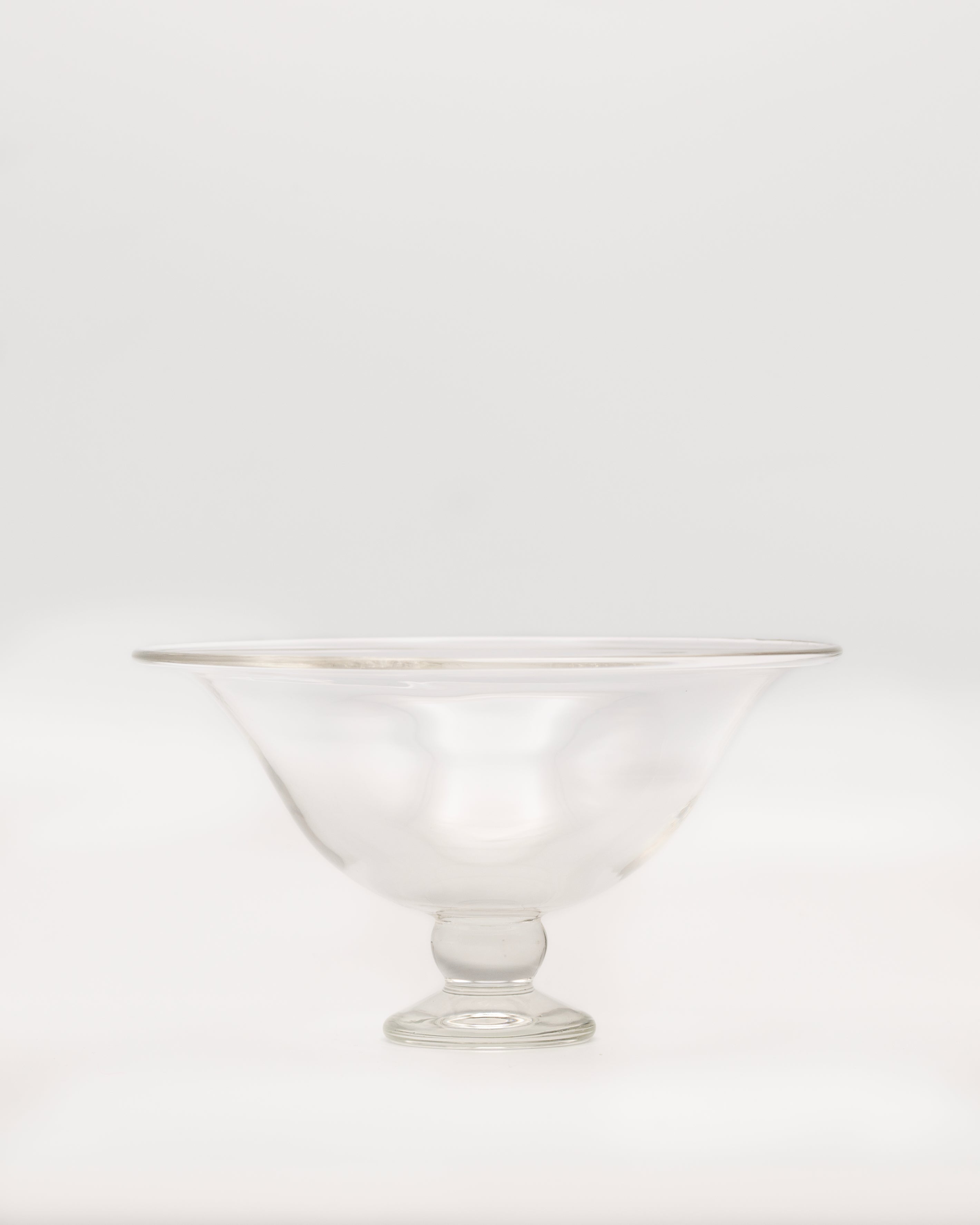 Fruit Bowl — side view of clear glass design on white background