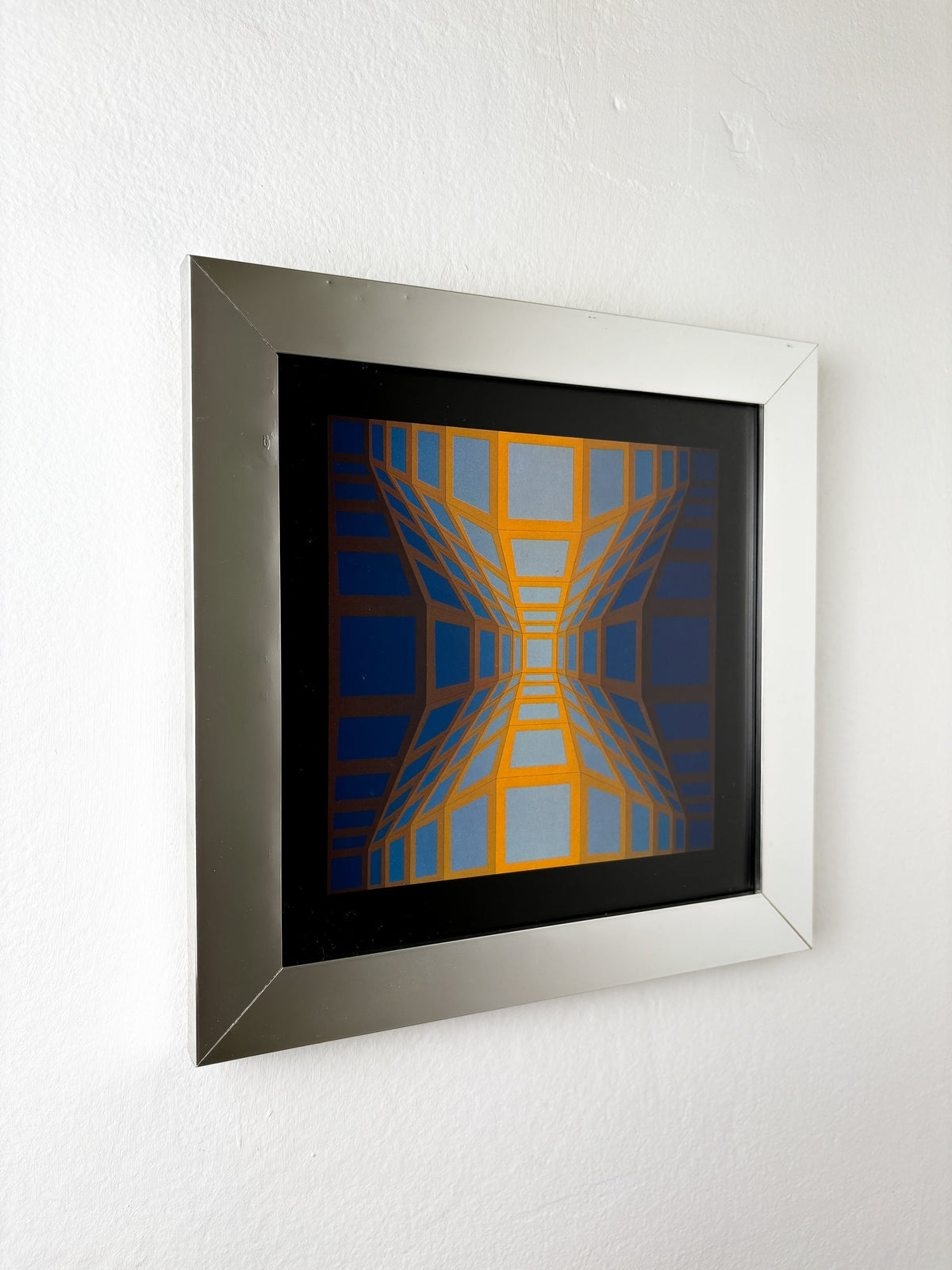 Victor Vasarely, Optical Composition, Circa 1970s, Offset Print, Framed — detail view