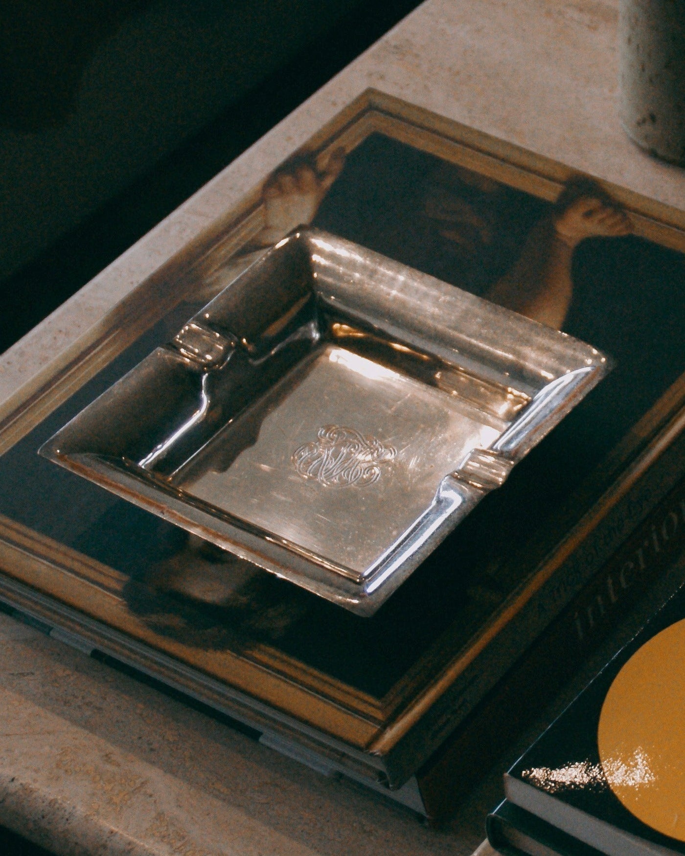 Silver Ashtray — side angle