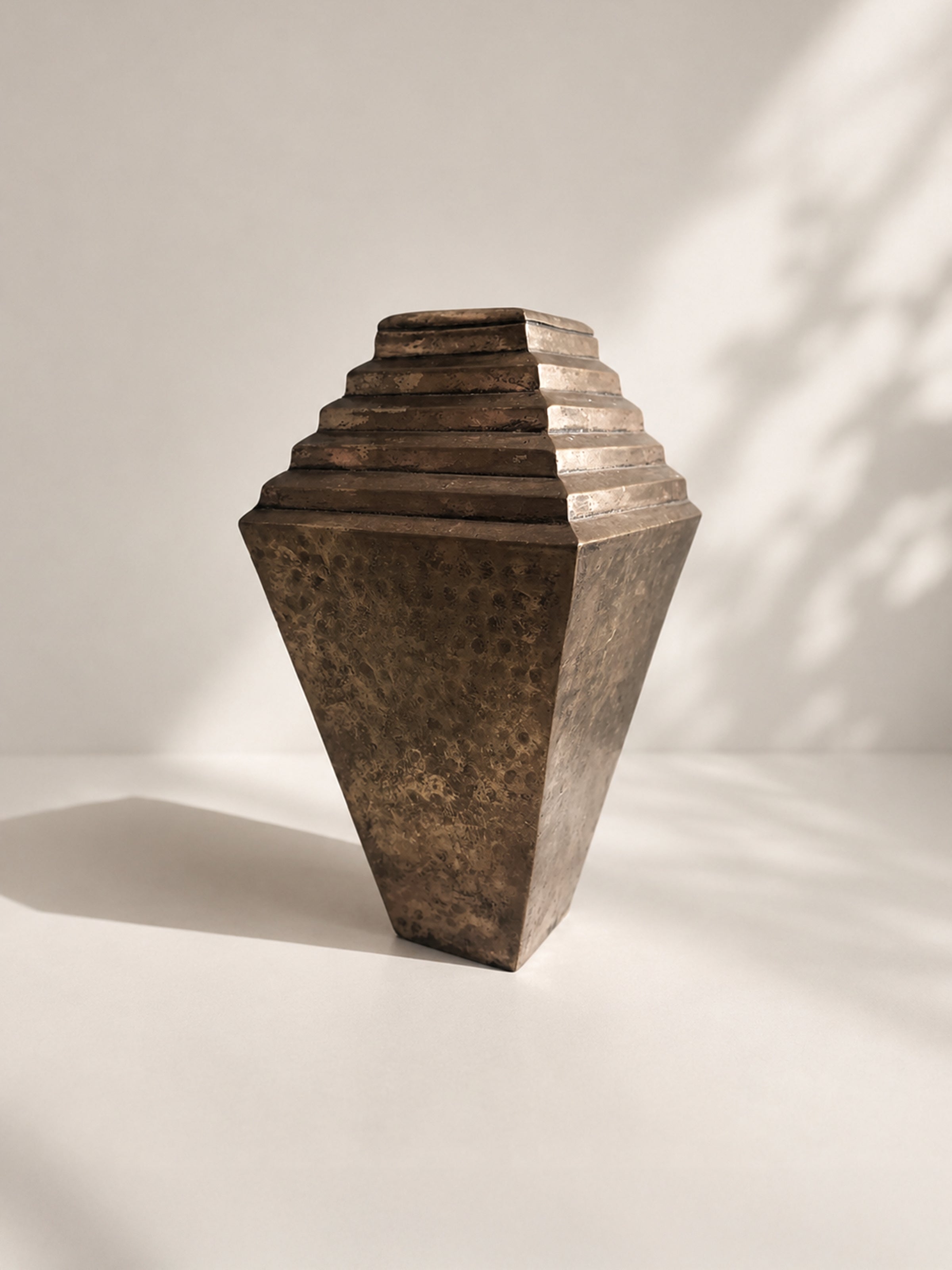 Art Deco Hammered Brass Vase - 1920s by Dodo Vintage | The Oblist