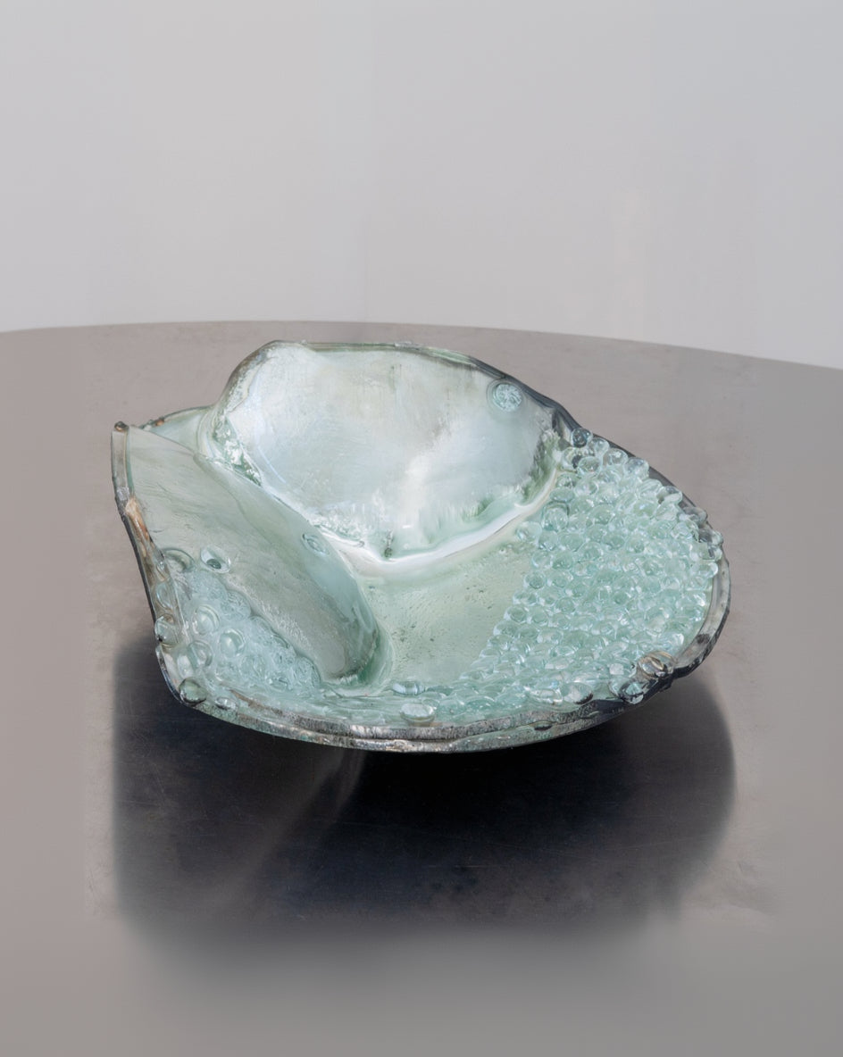 'Lunar Highlands', Sculptural Glass Centrepiece Bowl by Christopher Matthews, 2025 by Tom Bogle | The Oblist