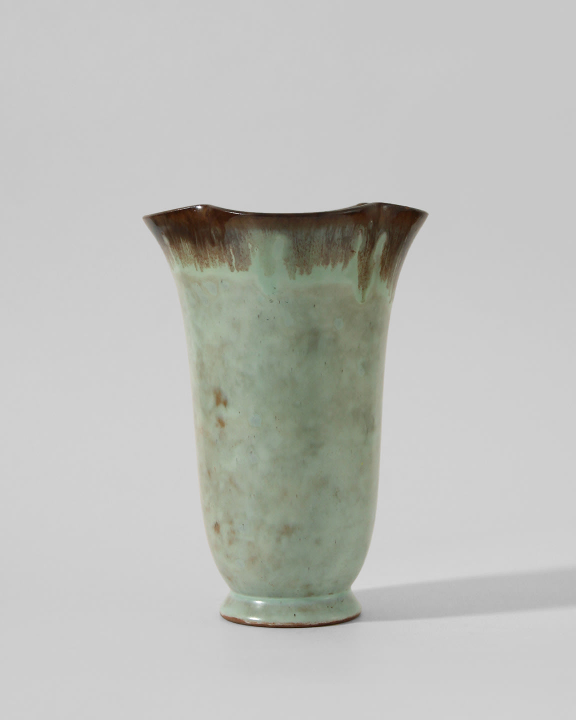 Vase en céramique turquoise Art déco par Christer Heijl, Suède, années 1930