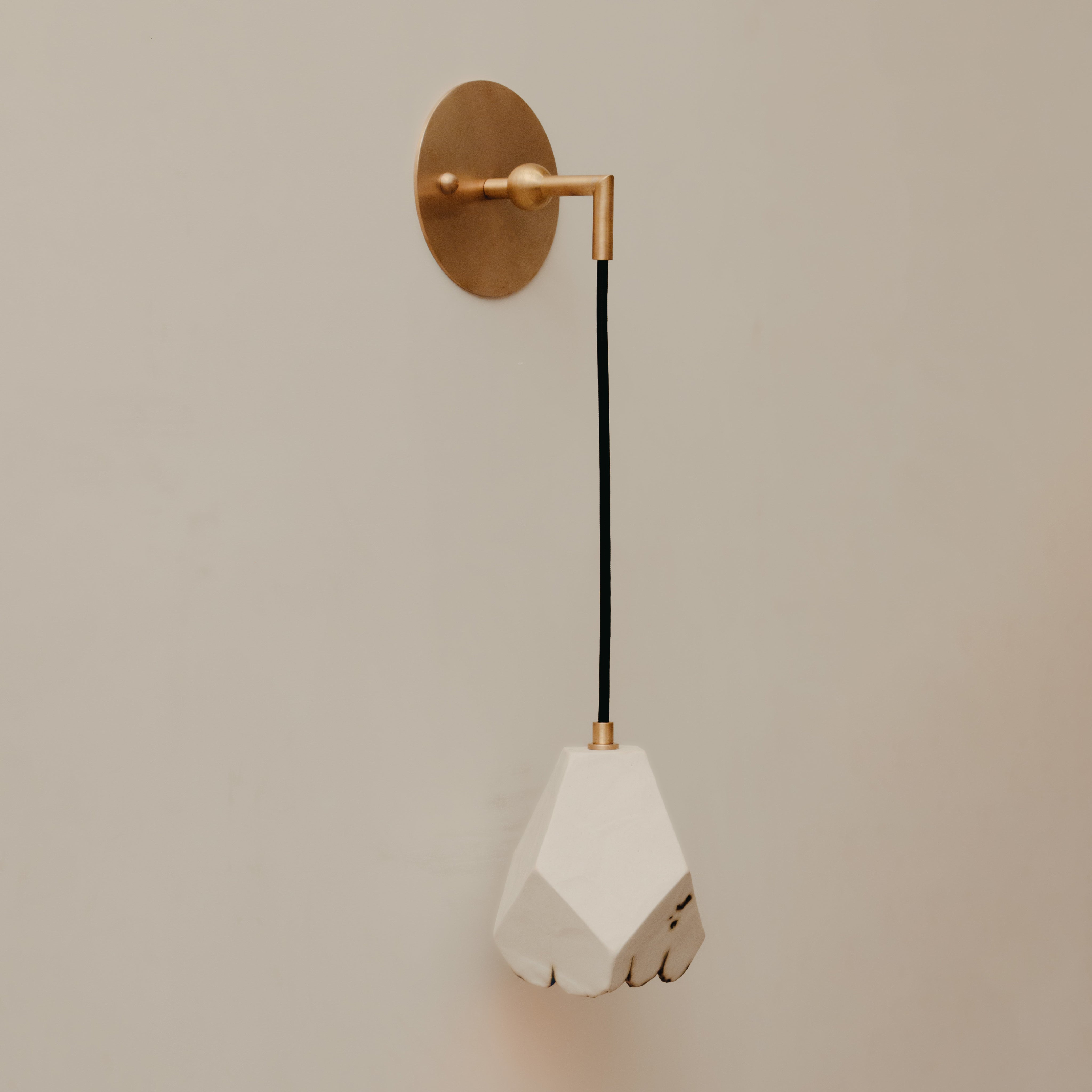 Relic Lantern Sconce by JS/WRKSHP | The Oblist — handcrafted white ceramic
