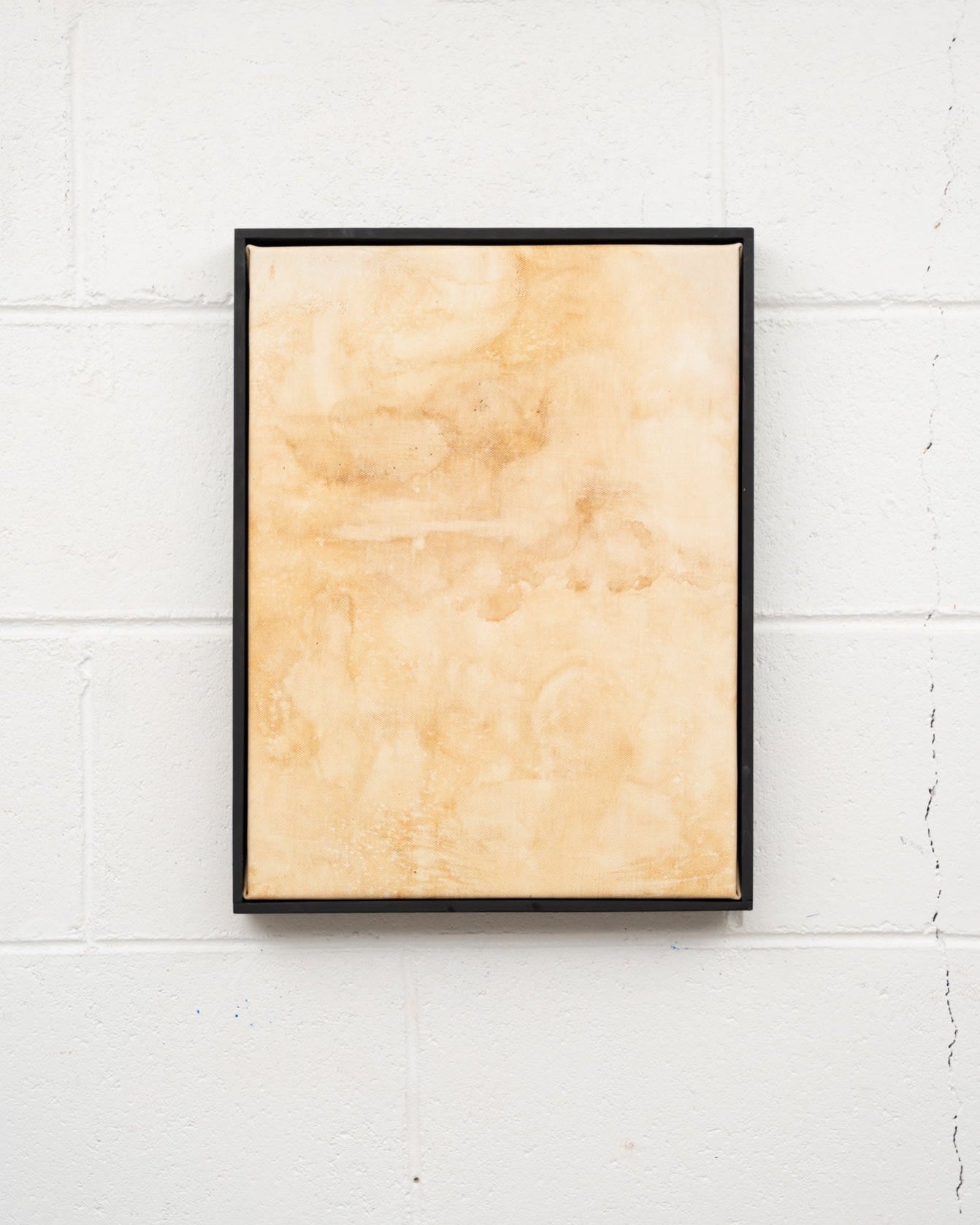 “Stillness of Light,” Original Artwork by Natasha France | The Oblist — beige tones, framed canvas