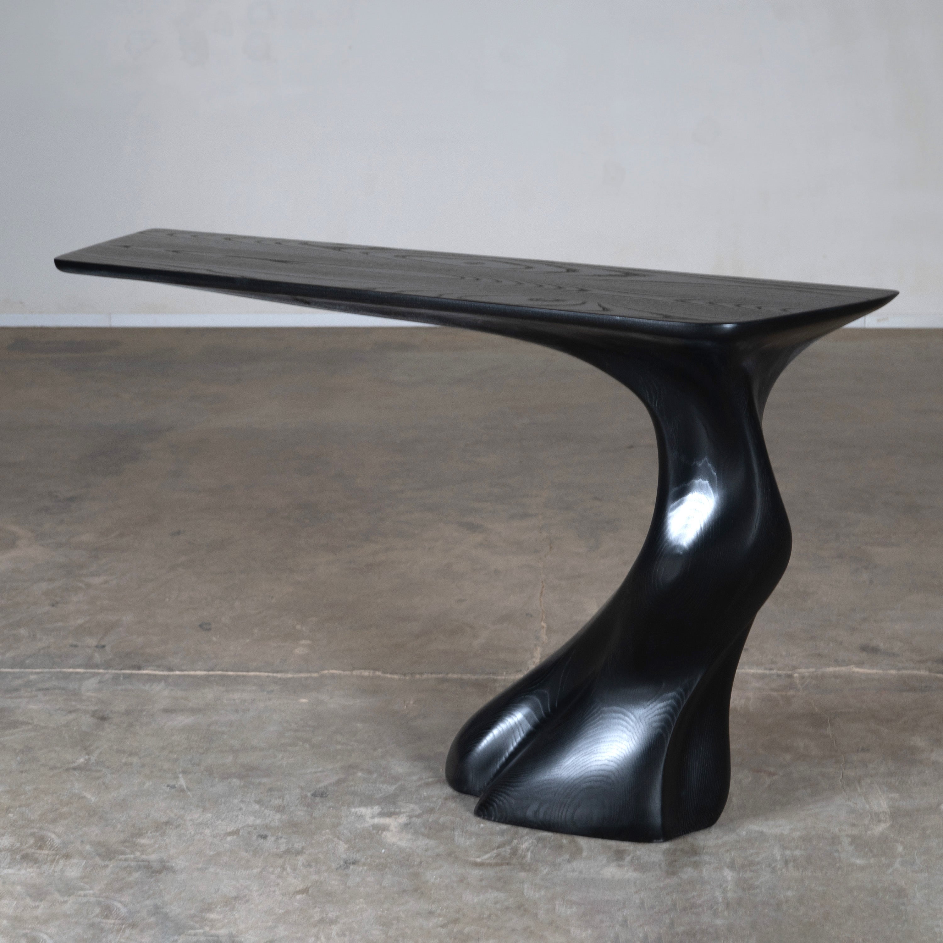 Sculptural Frolic console table in Ash wood — lifestyle setting