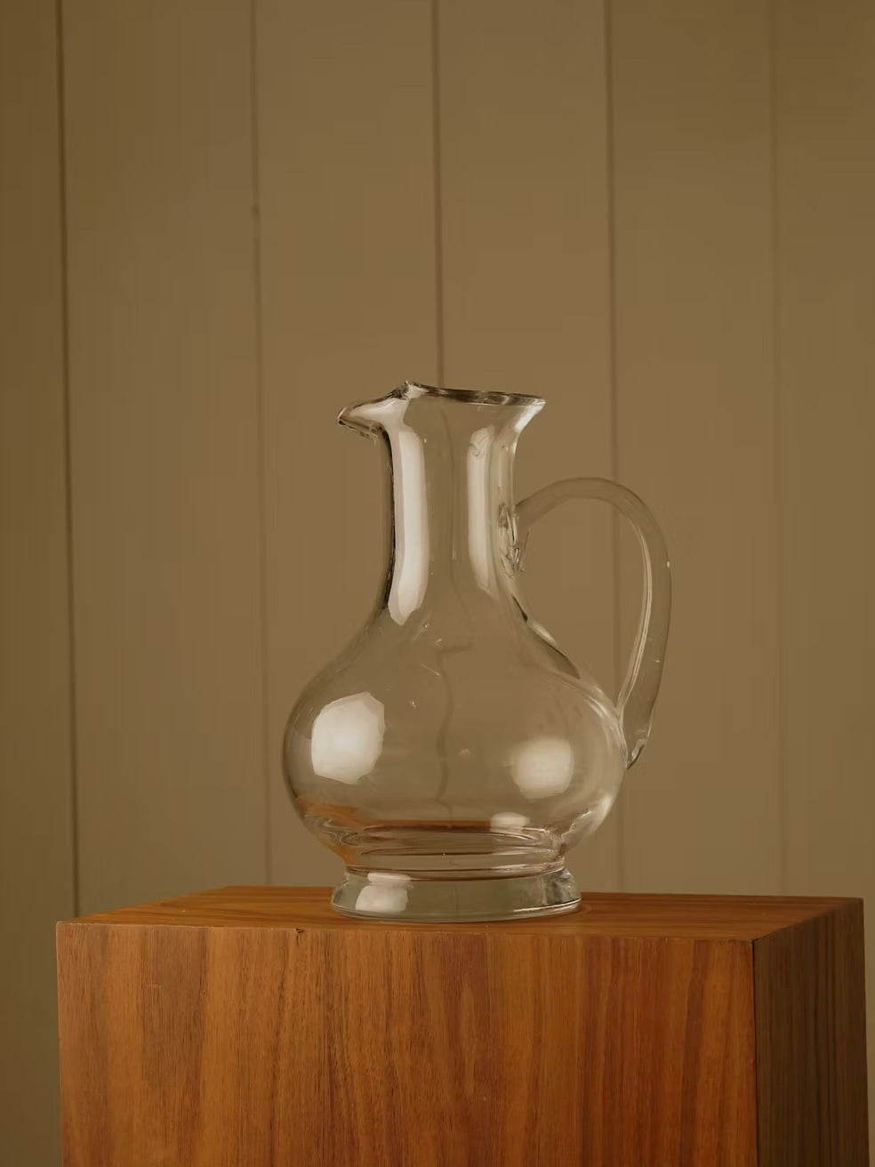 Italian glass pitcher by Les Objets Amsterdam | The Oblist
