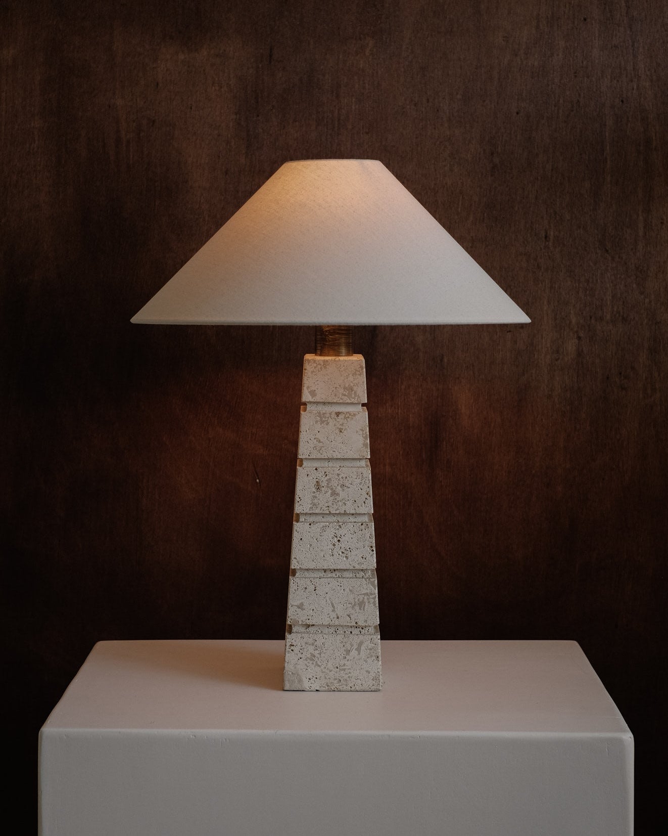 Travertine Table Lamp by septembre studios | The Oblist
