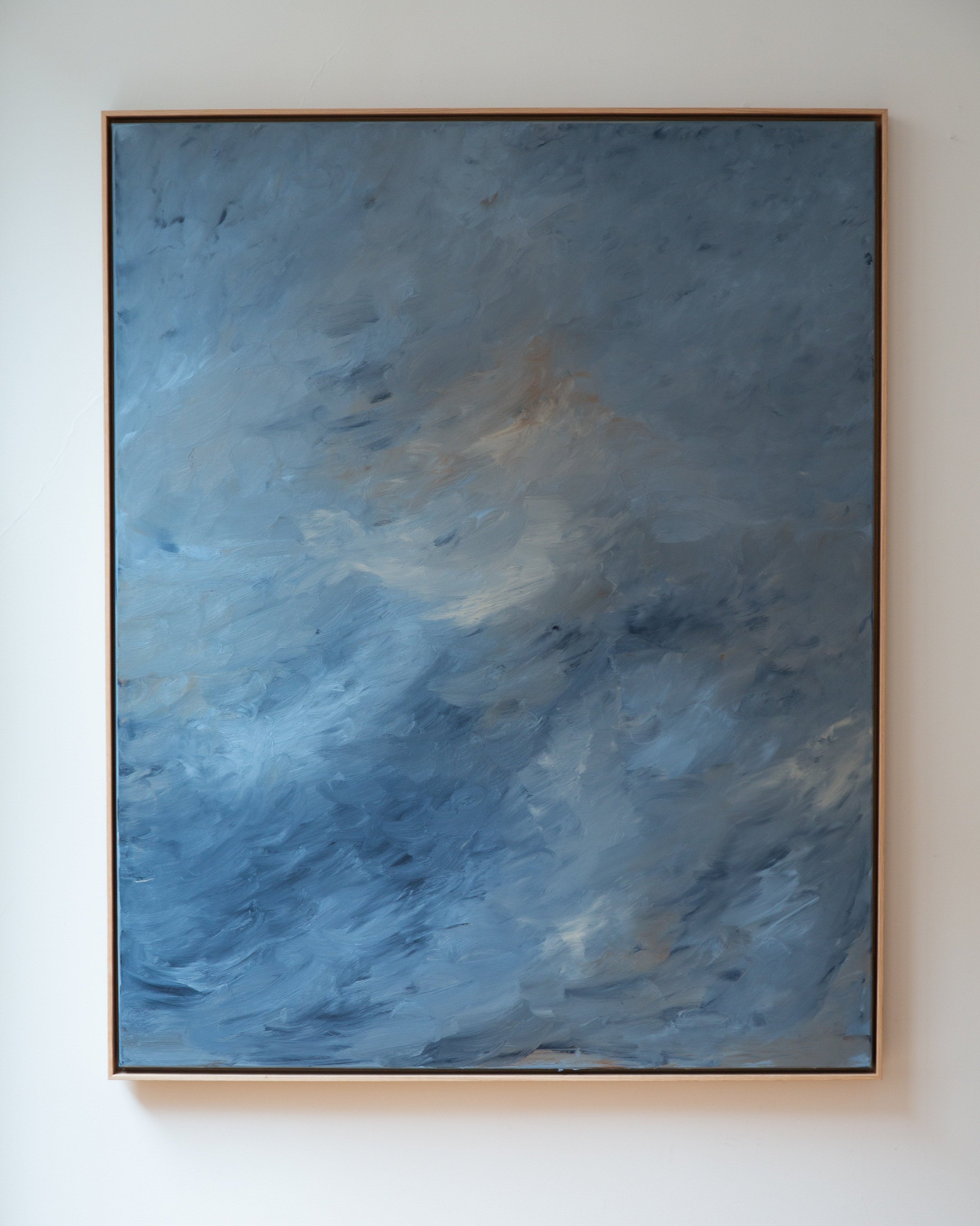 Stillness Rising' Painting by Mattias Storm | The Oblist — blue abstract artwork