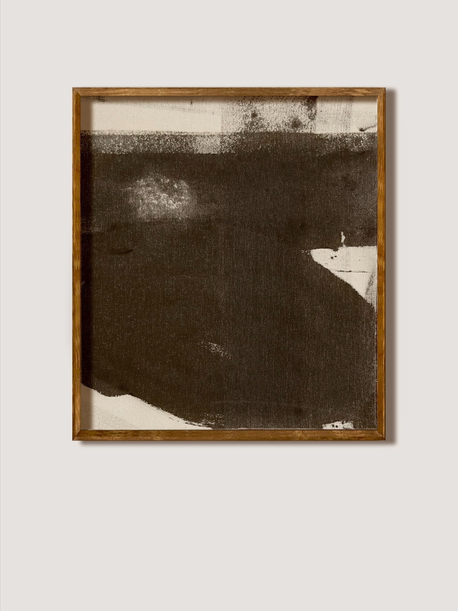 Archipelago IX Ink and Pigment on Raw Canvas by Médecine | The Oblist — dark earthy tones, contemporary art