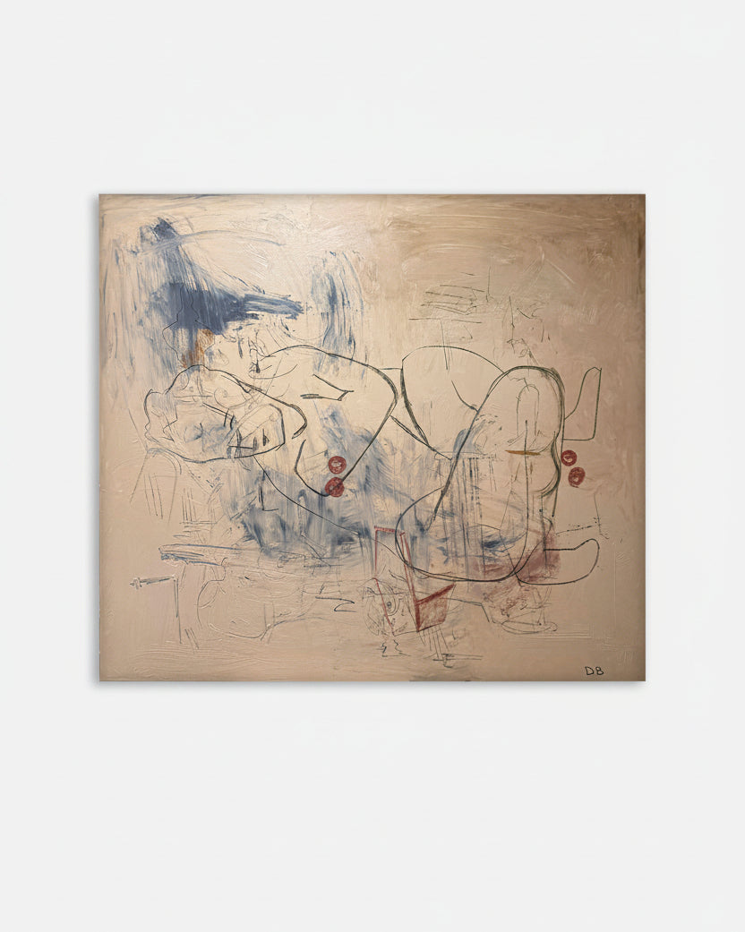 Naked Painting in Canvas and Acrylic by Dovile Bernotaite | The Oblist