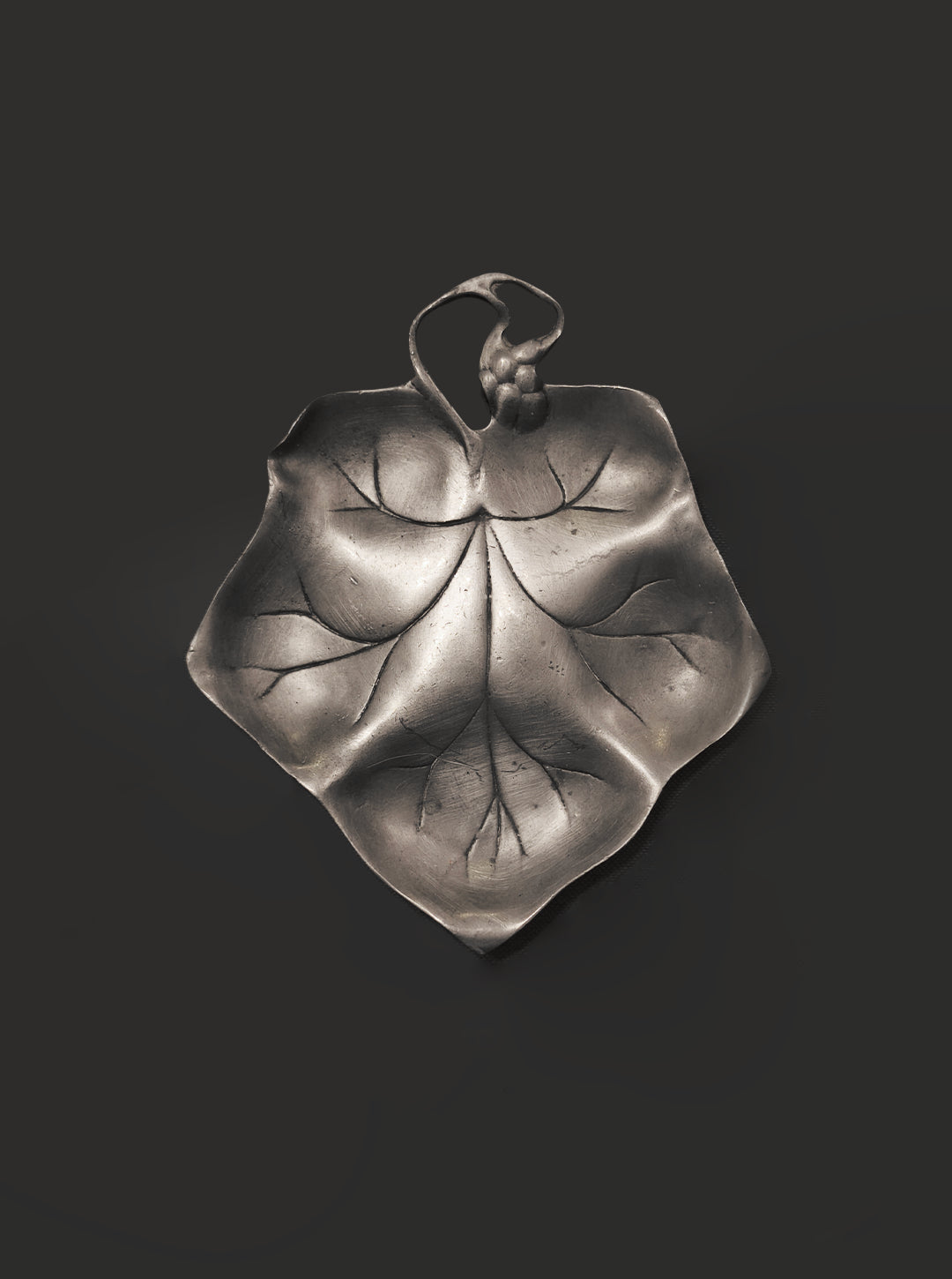 Pewter Leaf Vide Poche by Les Objoies | The Oblist — handcrafted pewter, leaf design