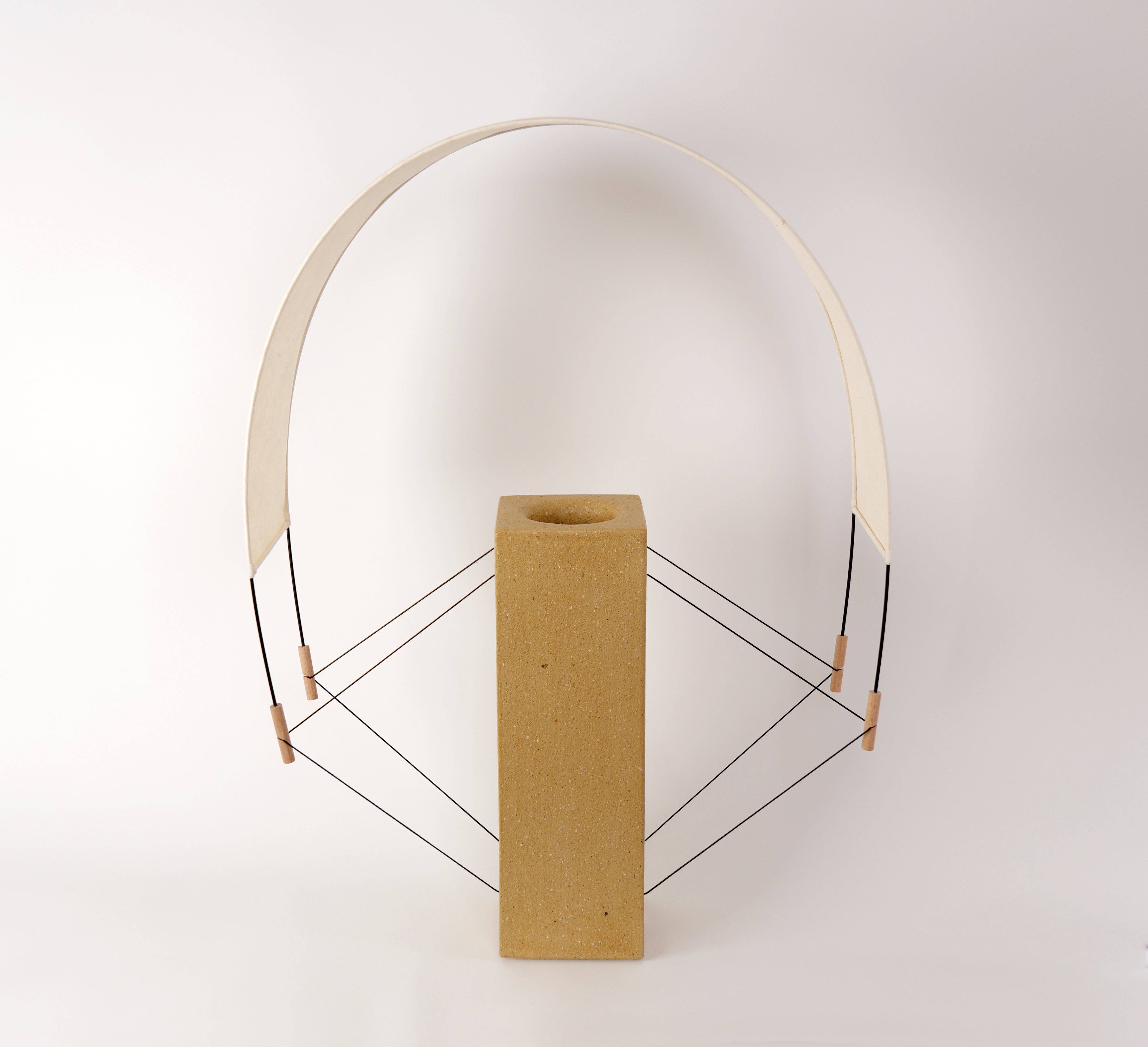 Coastal Modern Table Lamps in Raw clay - Lumia - Collection Aura by Maison Cédrat | The Oblist — handcrafted raw clay design